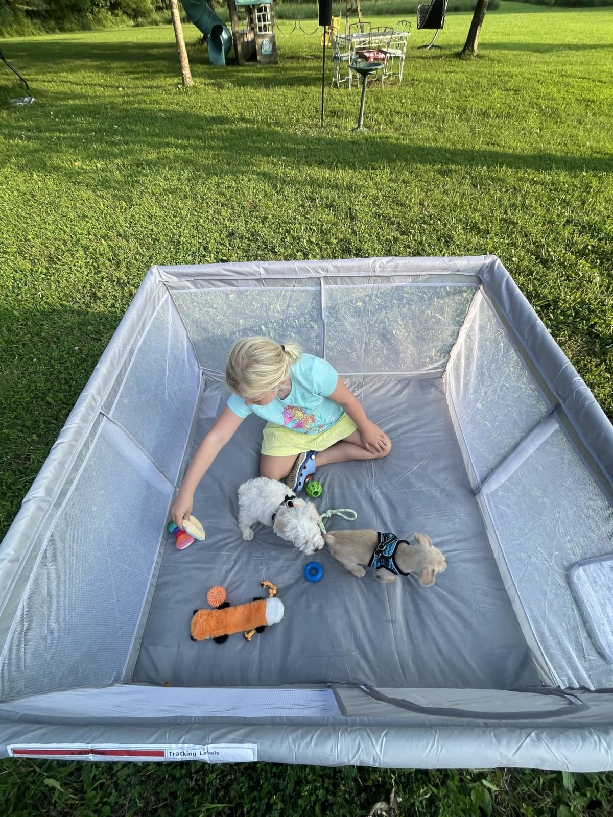 Hiaksedt Baby Playpen 50x50 Inch, Play Pens for Babies and Toddlers | Baby Fence for Indoor & Outdoor, Sturdy Safety Play Yard with Soft Breathable Mesh, Anti-Fall, Grey customer photo 2