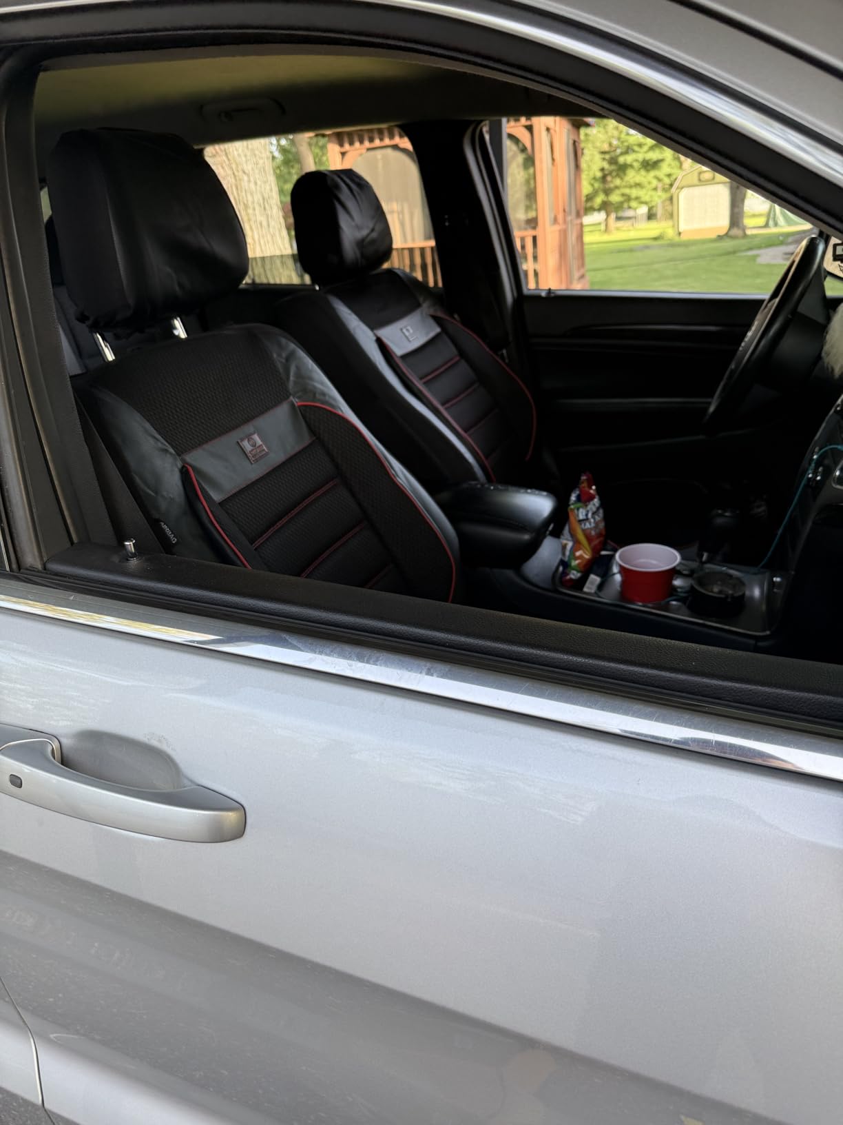 CAR PASS Leather Seat Covers Full Set Universal Water Resistant 3D Foam Back Support, Luxury Comfort Automotive 5 Seat Covers All Season Fit for SUV, Sedan, Van, Airbag Compatible Elegance (Pure Black) customer photo 1