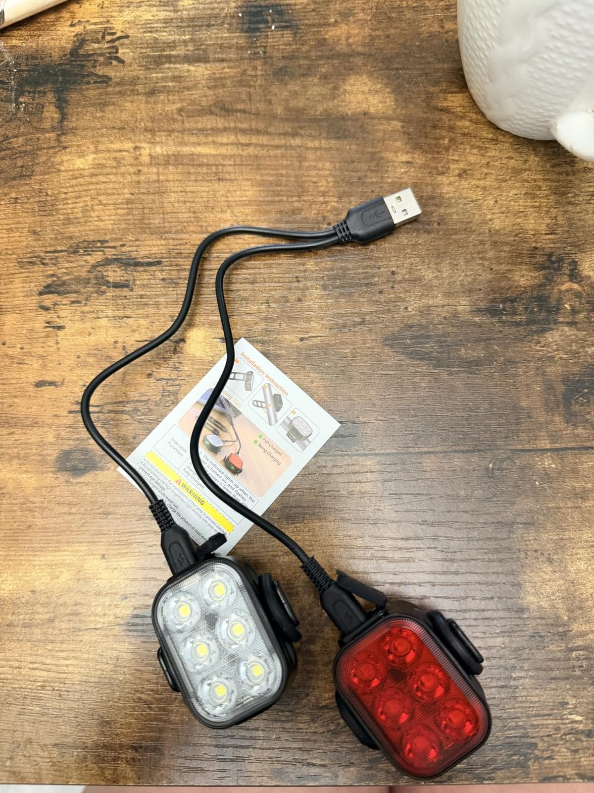 Zewdov Bike Lights for Night Riding, Rechargeable Bike Light Front and Back | IP65 Waterproof Ultra Slim Bicycle Lights, 4+6 Mode Bike Headlight and Tail Light Set, 1.5 Hrs Fast Charging, Easy to Install customer photo 2