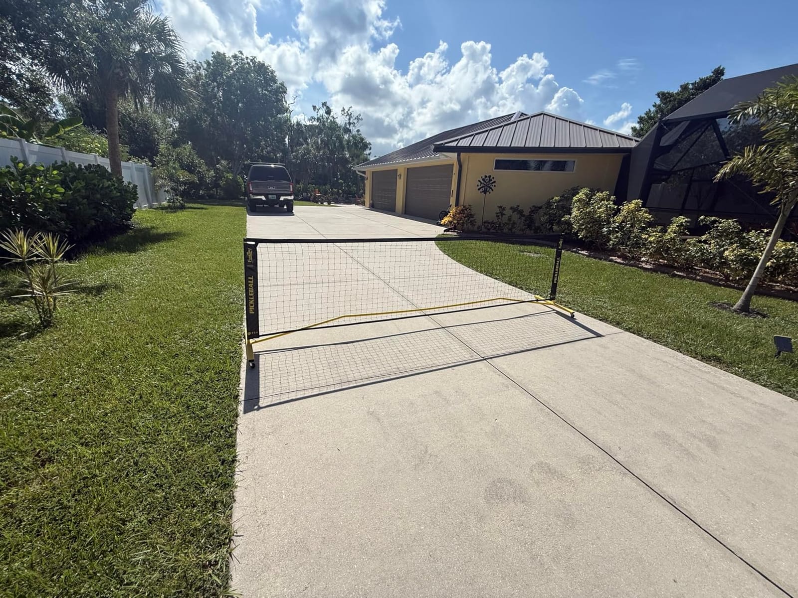 Fostoy Portable Pickleball Net Set with Wheels, 22 FT & Half Court 11 FT | Pickle Ball Net System, Steady Metal Frame with Carry Bag for Backyards, Driveways, and Garages customer photo 2