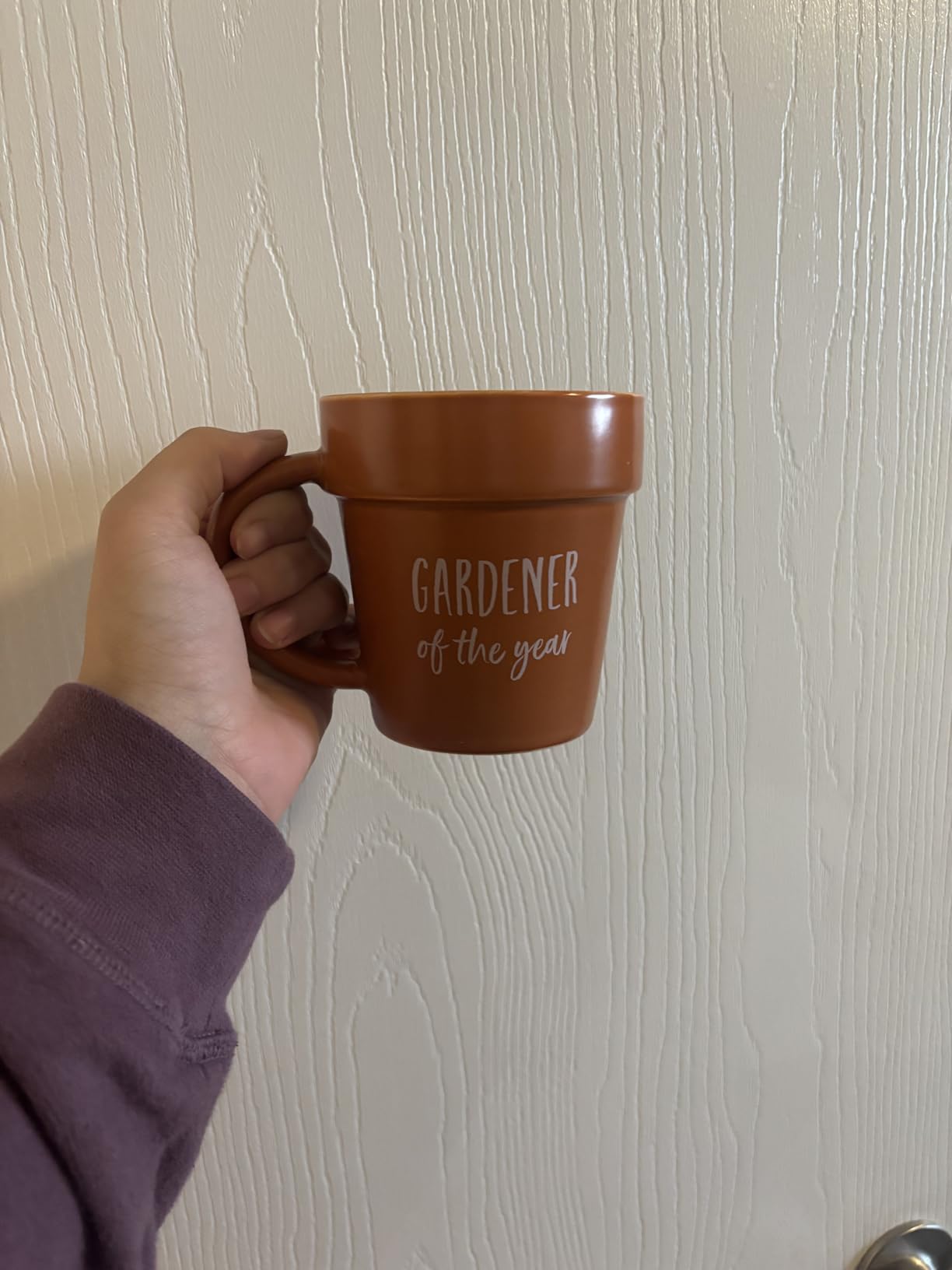 VELENTI Gardener Coffee Mug Gift - Funny Plant Pot Mug with Shovel Spoon - Cool Coffee Mugs for Men, Women - Mug for Gardeners, Dad Birthday Gifts, Cute Mom Christmas Gifts (Gardener Coffee Mug) customer photo 1