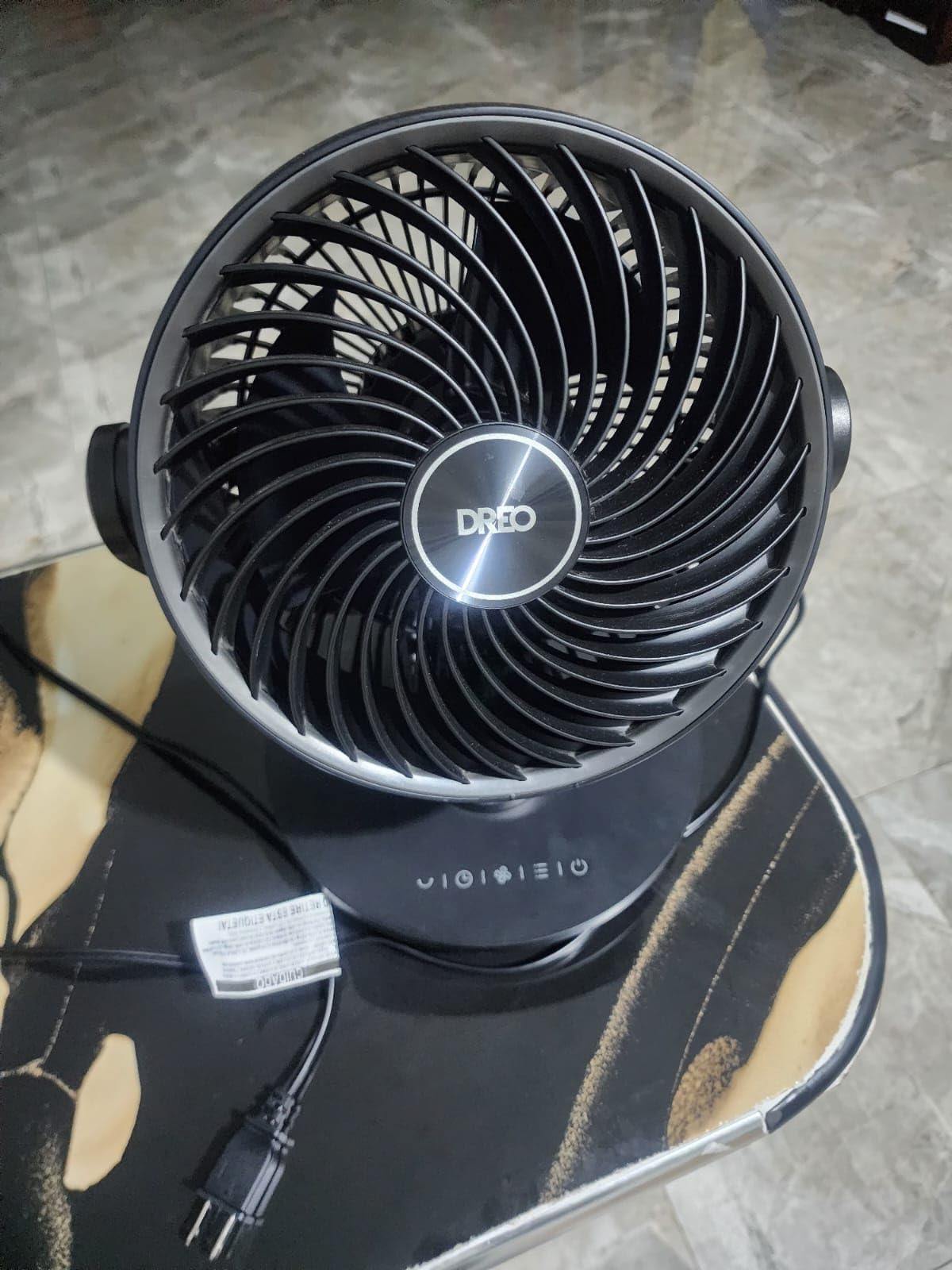 DREO Fan for Bedroom, 13-Inch Oscillating Table Air Circulator Fan for Whole Room, 120° Tilt Adjustment, 25dB Ultra-Quiet, 75ft Powerful Airflow, 4 Speeds Desk Fans with Remote for Home, Office customer photo 1