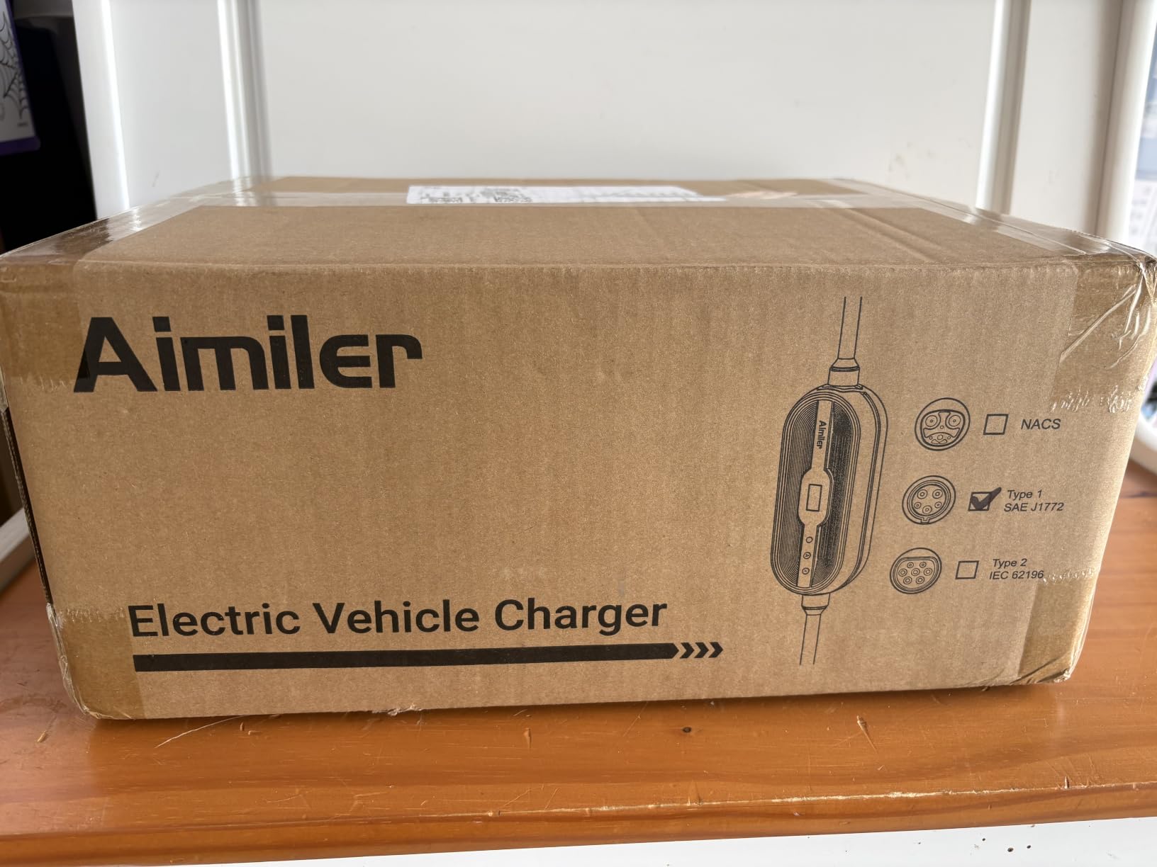 AIMILER Level 2 Tesla Charger (WiFi APP), 32A, 25ft Cable ETL Certified, 220V-240V NEMA 14-50P Plug EVSE w/Nacs Connector, Portable/Home Electric Car(EV) Charger for Tesla Model X/Y/3/S or Nacs EVs customer photo 1