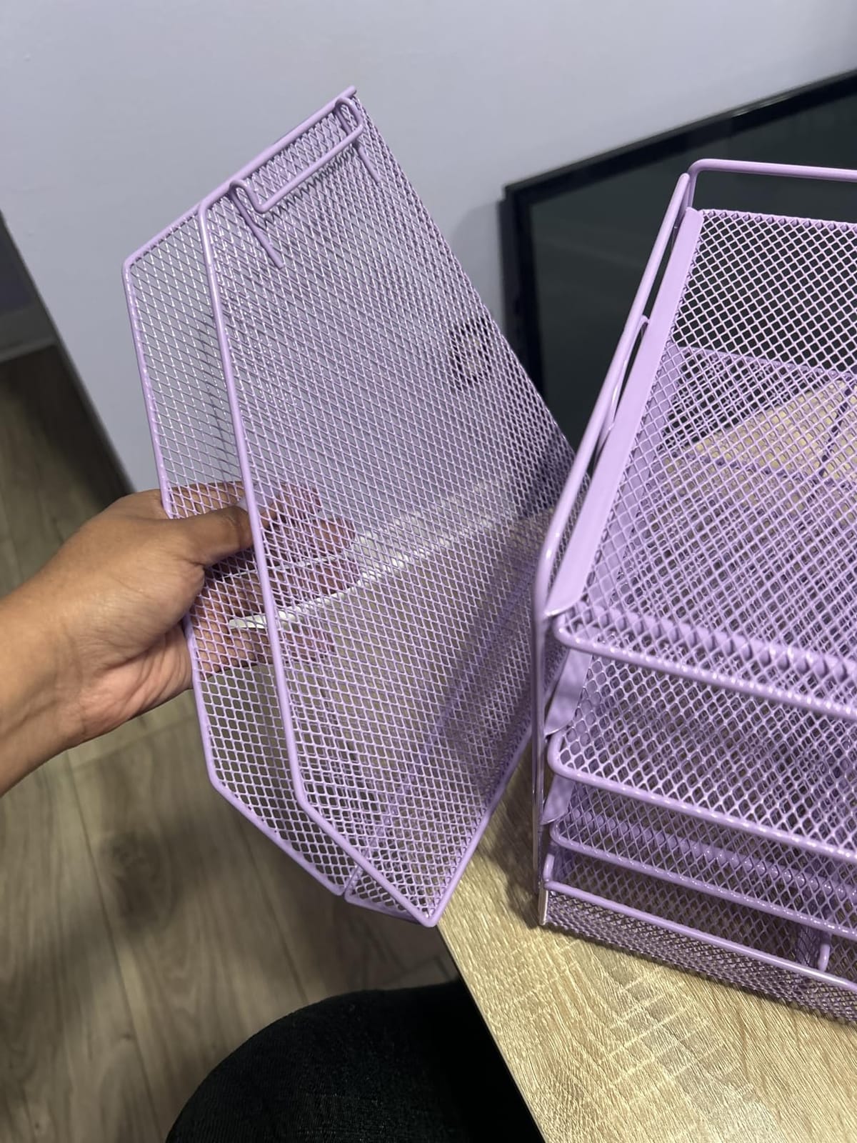 gianotter Desk Organizers and Accessories with File Holder, 4-Tier Desk Accessories & Workspace Organizers with Drawer and 2 Pen Holder, Rose Gold customer photo 1