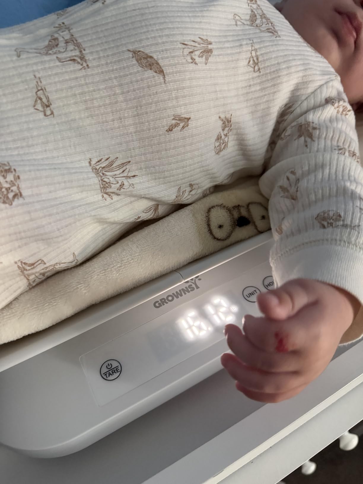 GROWNSY Digital Baby Scale & Pet Scale Up to 330 lbs, White | Accurate Weighing, 330 lb Capacity, Hold Function, 27