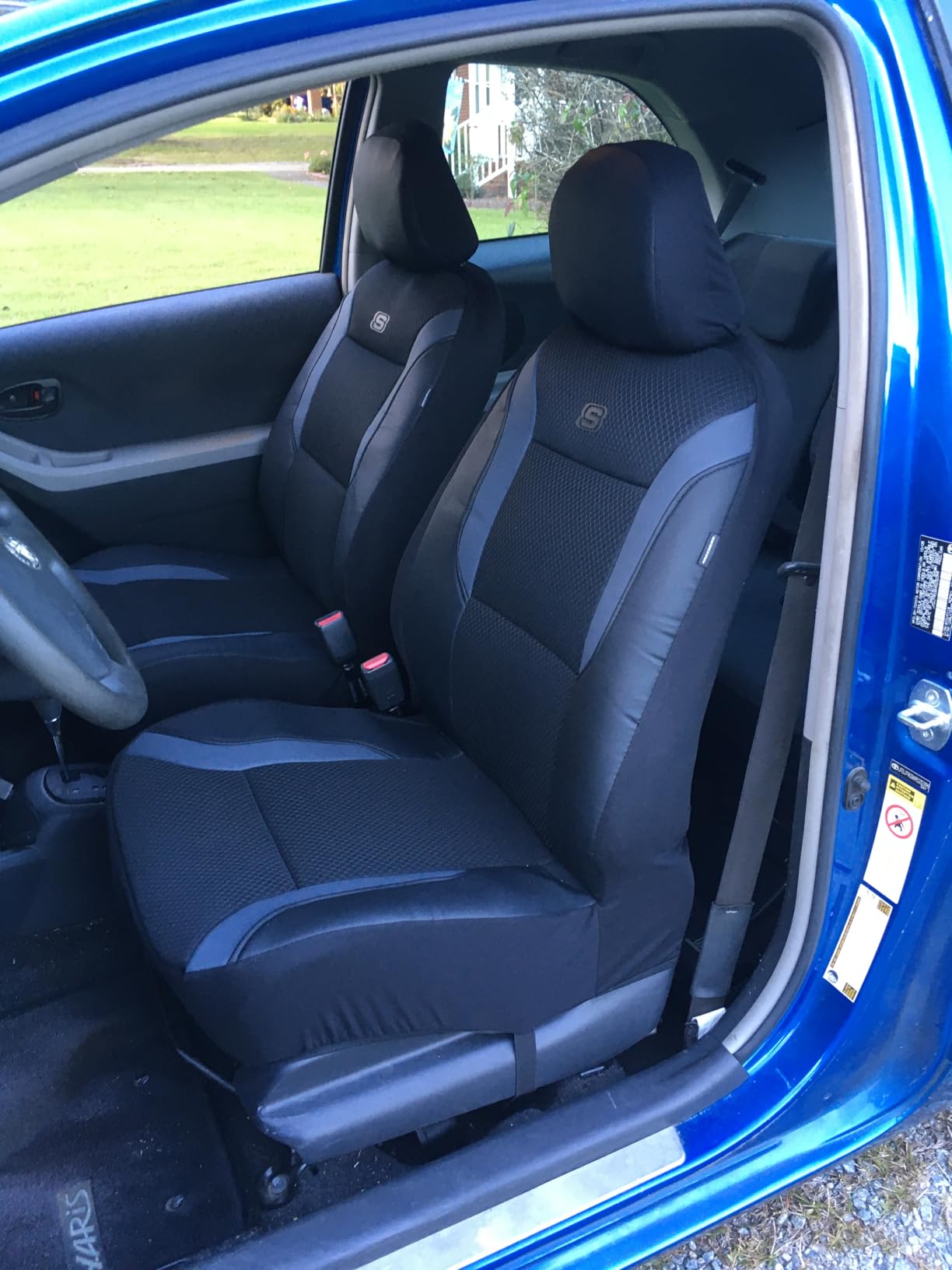 Skechers Memory Foam Seat Covers, Air Cool Mesh Thick Car Seat Covers, Car Seat Covers Front Seats Airbag Compatible, Universal Automotive Comfort for Most Cars, Vans, Trucks, SUV, Black customer photo 2