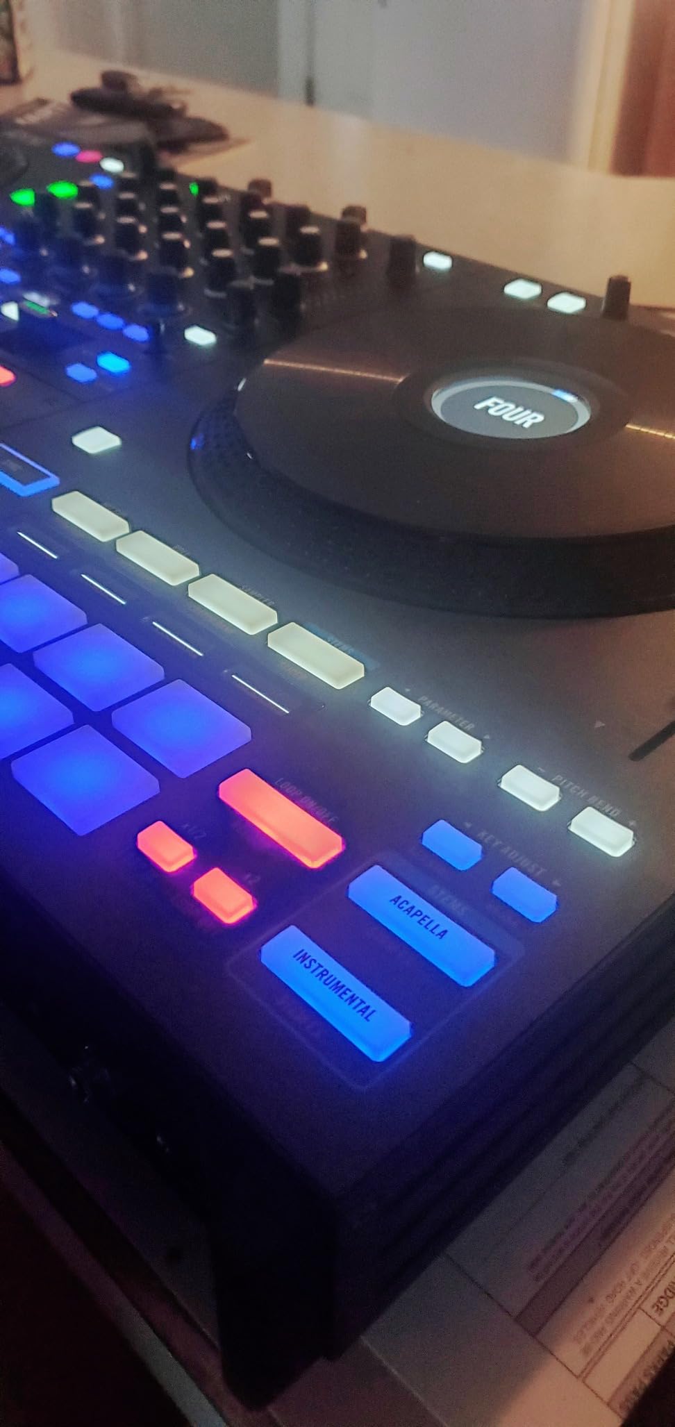 RANE FOUR Professional Stems DJ Controller | 4-Deck DJ Mixer, 8.5
