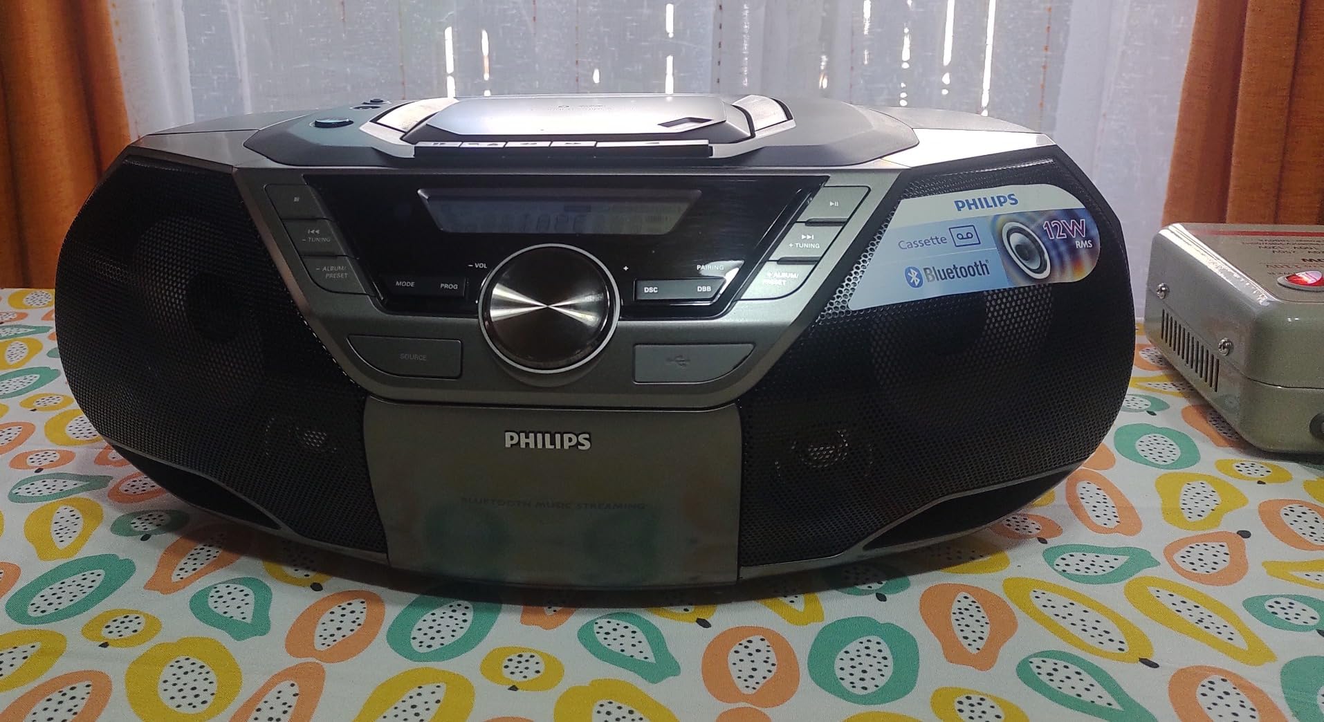 Philips Portable CD Player Boombox Bluetooth with Cassette Player All in one Powerful Stereo Boom Box CD Player for Home Mega Bass Reflex Speakers, Radio/USB/MP3/AUX Input with Backlight LCD Display customer photo 1