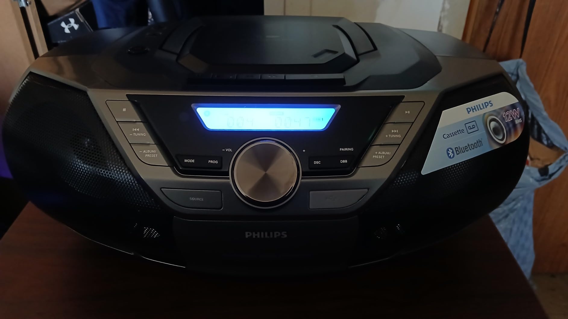 Philips Portable CD Player Boombox Bluetooth with Cassette Player All in one Powerful Stereo Boom Box CD Player for Home Mega Bass Reflex Speakers, Radio/USB/MP3/AUX Input with Backlight LCD Display customer photo 2
