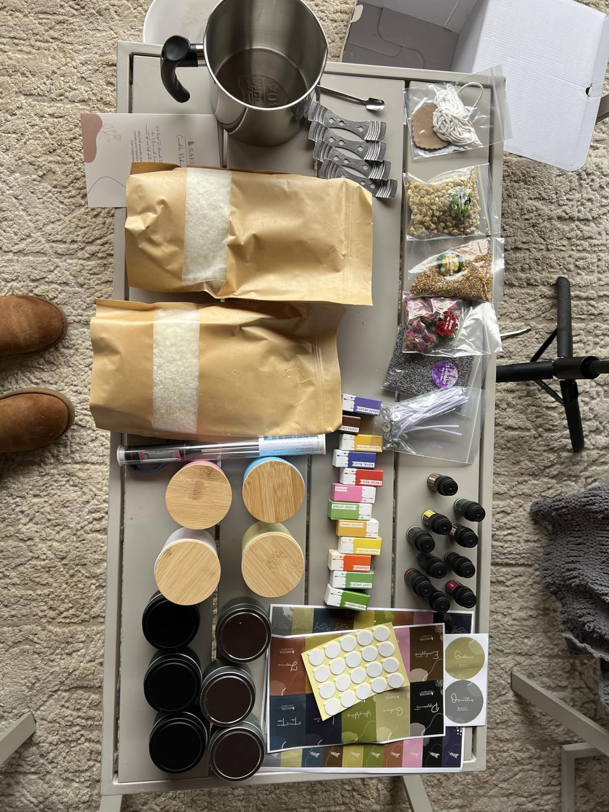SAEUYVB Candle Making Kit, DIY Soy Candle Making Supplies/Kit for Adults | Beginner-friendly, Complete Candle Kit with Melting Pot, 3 lbs Soy Wax, 10 Candle Jars, 10 Scents and More, Perfect for DIY Craft customer photo 2