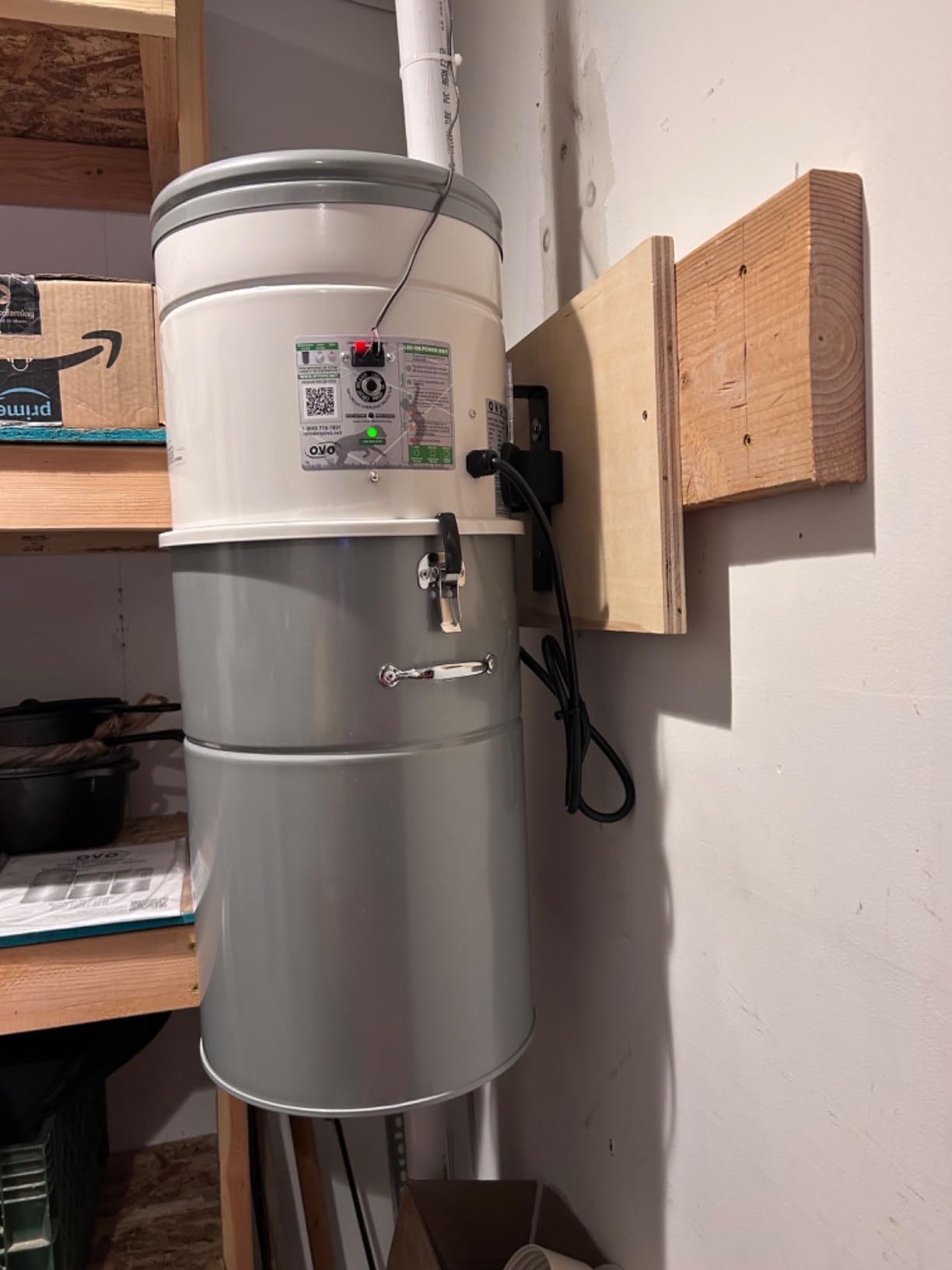 OVO 700 Airwatts Heavy Duty Powerful Central Vacuum System, Hybrid Filtration (with or Without Disposable Bags) 35L or 9.25Gal Bottom Load Dust Bin customer photo 2