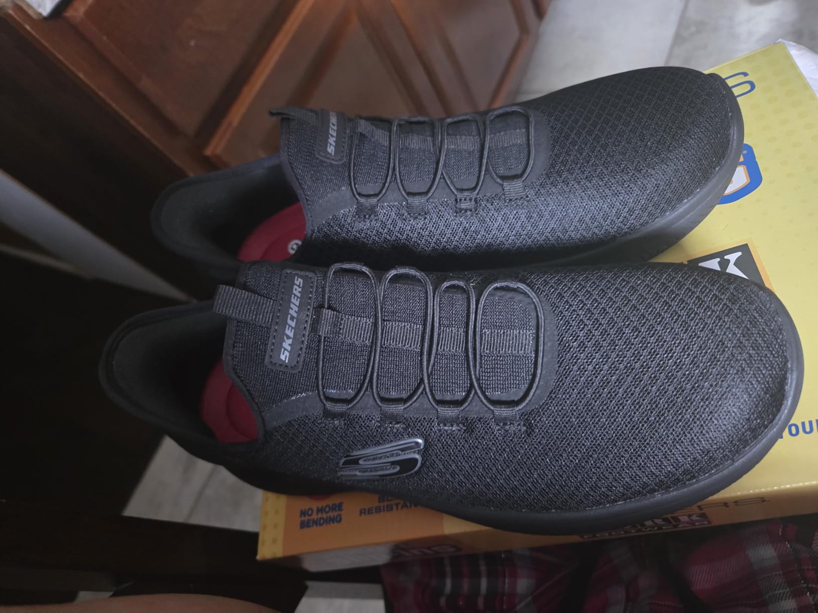 Skechers Women's Sport Squad Chaos Bungee | Work, Slip-ins, Slip Resistant, Electrical Hazard, Air-Cooled Memory Foam customer photo 2