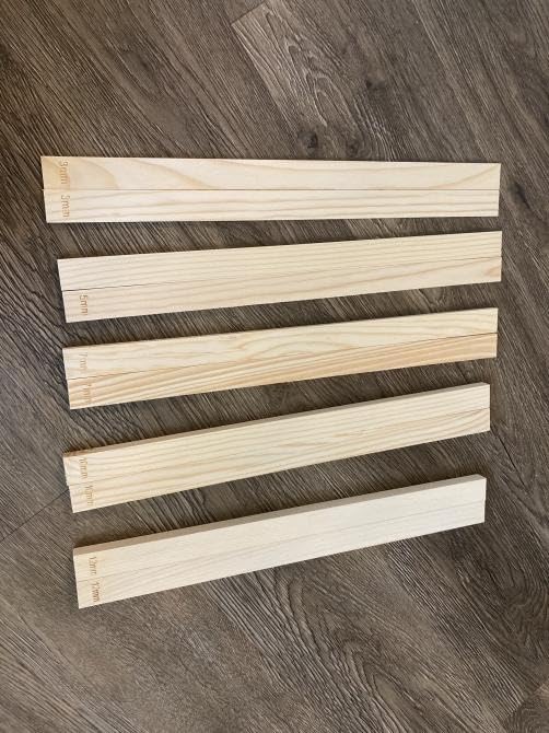 Sasylvia 10 Pcs Clay Pottery Rolling Pin Guides, 5 Size, Wood Color customer photo 2