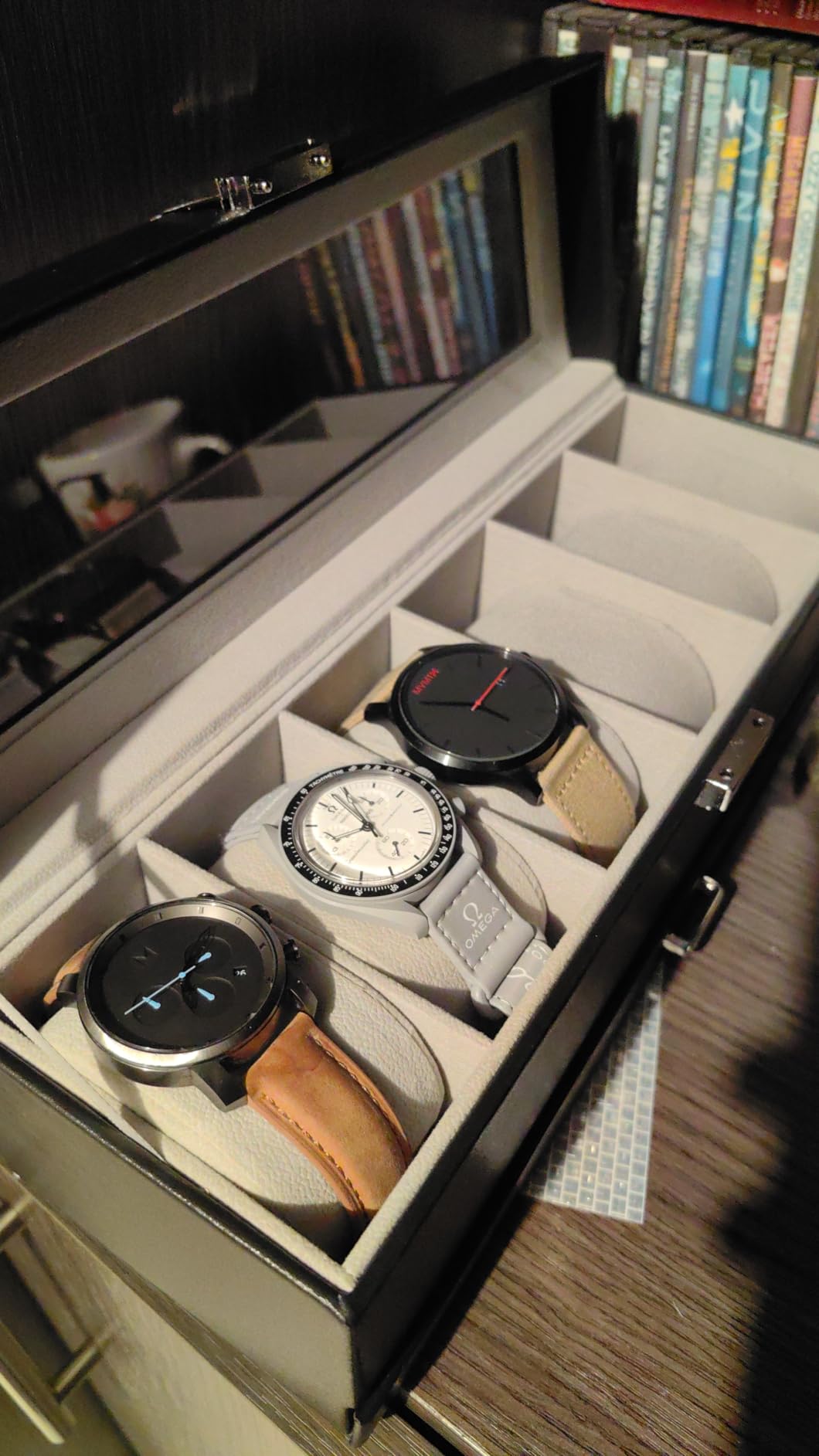 ProCase Watch Box, 6 Slot Watch Display Case with Drawer - Espresso | Mens Watches Case with Glass Lid, 2-Layer Mens Jewelry Organizer Storage Holder, Christmas Anniversary Birthday Gifts for Men customer photo 1