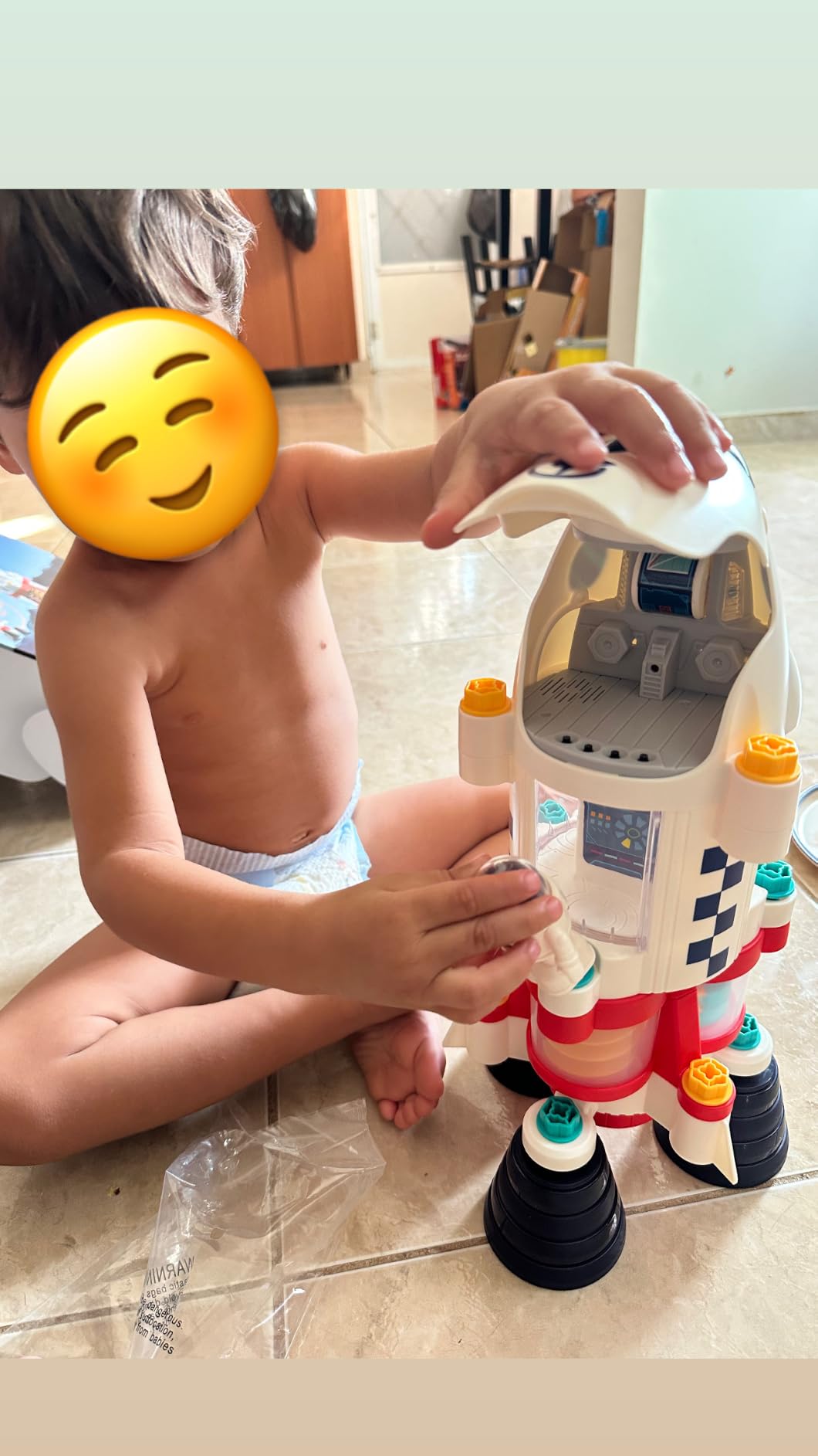 iPlay, iLearn Rocket Space Toy 3 4 5 Year Old Boys Kids Girls, Toddler STEM | Spaceship Building Playset w/Electric Drill, 2 Astronauts, Educational Learning Science Kit Birthday Gift for Age 3 4 5 6 7 8 customer photo 2