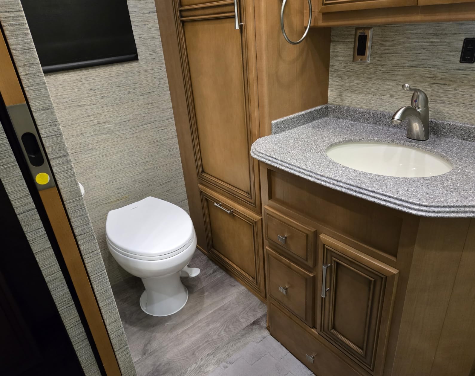 Dometic Model 420 Platinum RV Toilet - Elongated Porcelain Bowl | Universal Fit & 2-Bolt Mount, 18