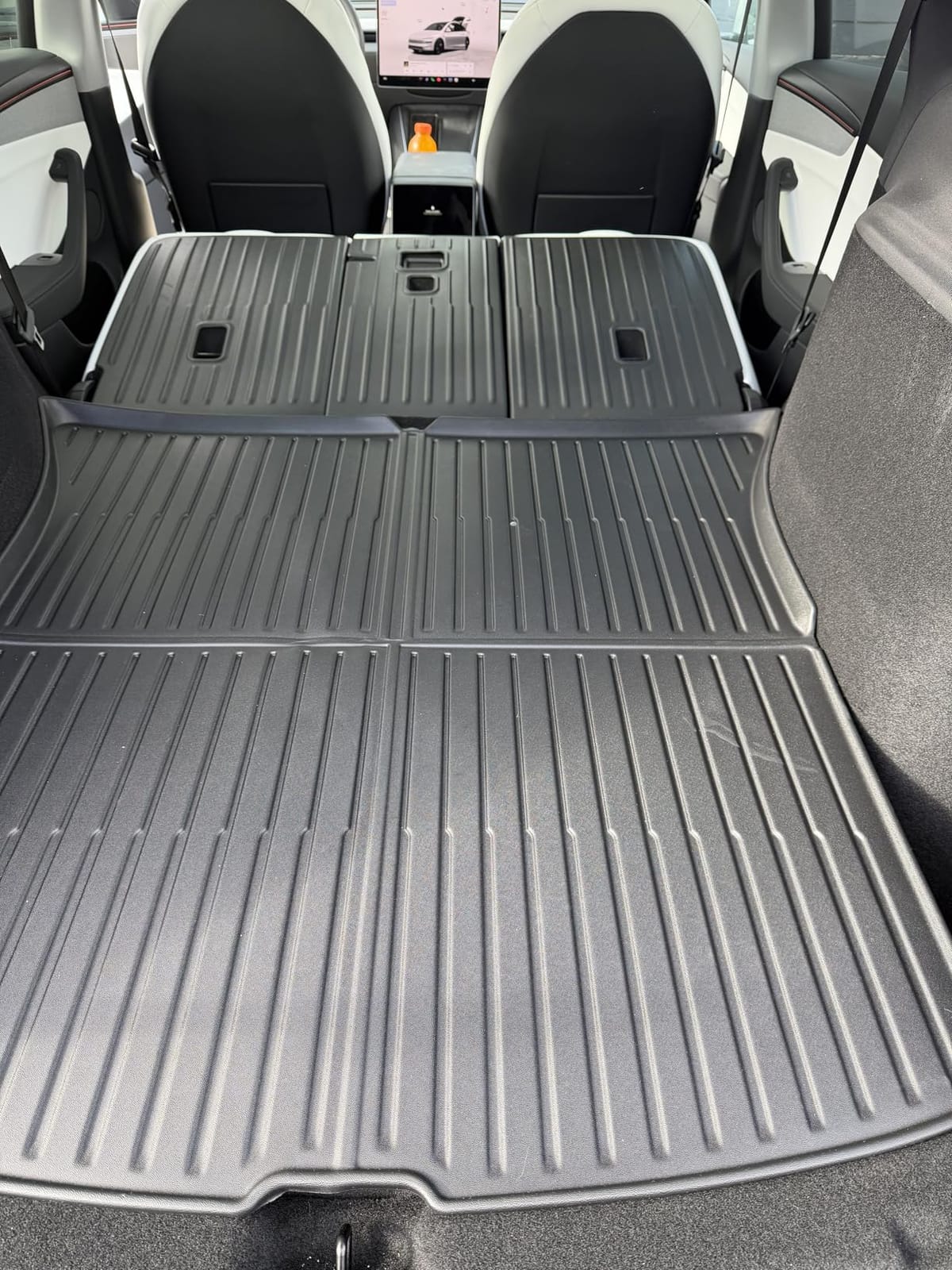 SUPER LINER Tesla Model Y Juniper Floor Mats 2025-2026 & Cargo Liners 10 PCS | Seatbacks, Full Set Extra-Thick TPE for 5-Seater | All-Weather Pet Friendly customer photo 2