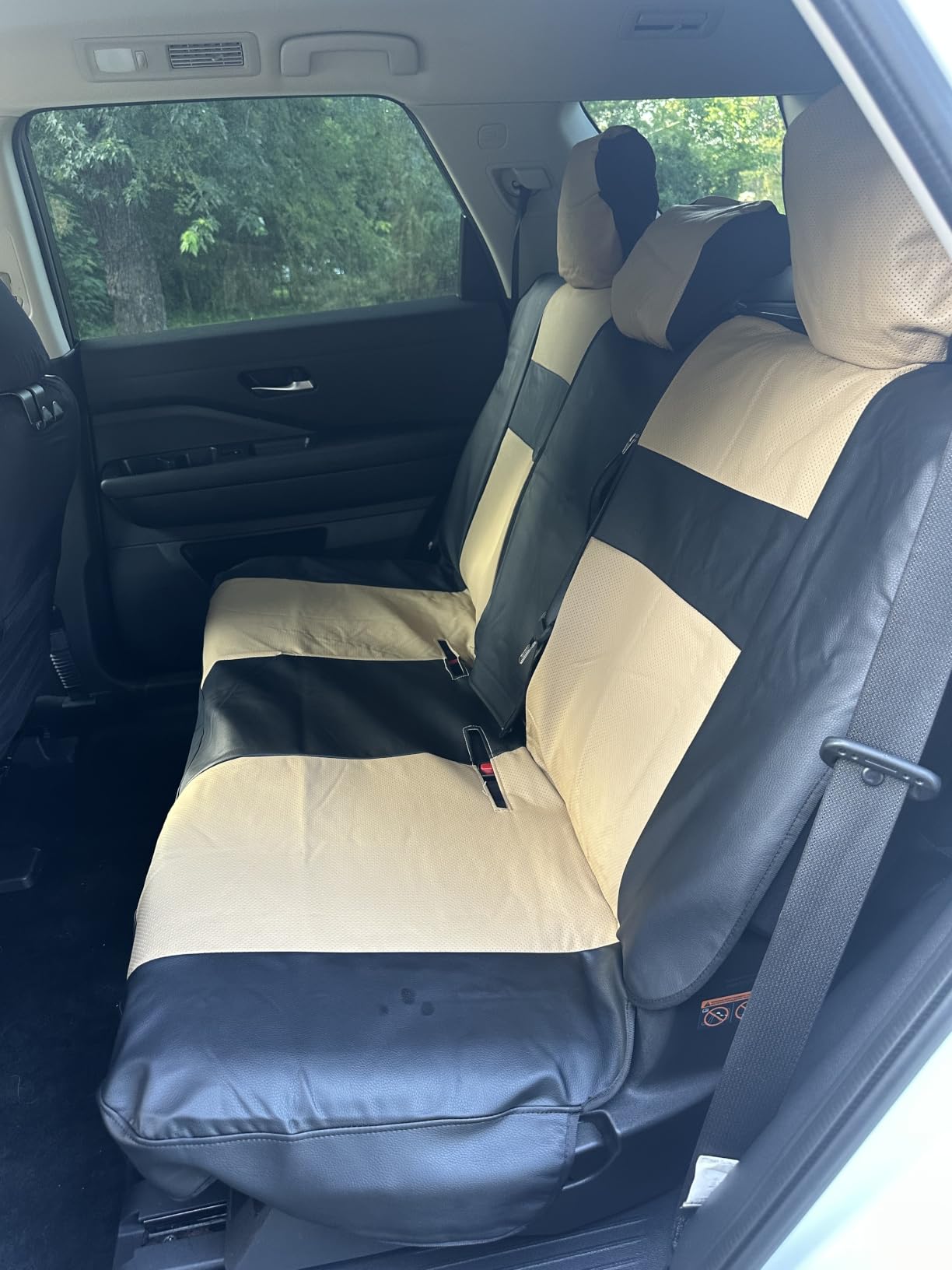 CAR PASS Faux Leather Car Seat Covers Front Seats Only, 3D Foam Support Car Seat Covers, Universal fit for Trucks Vans SUVs Sedans Automotive Comfortable, Airbag Compatible 2 Pieces Front Solid Black customer photo 2