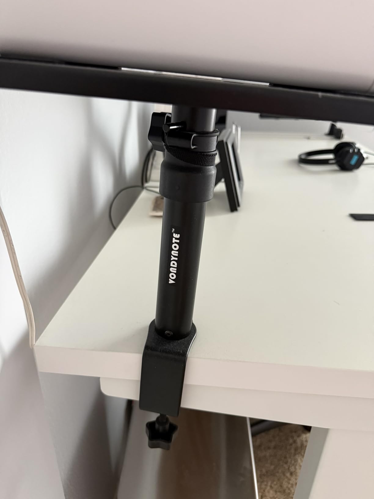 Vondynote Set of 2 Desktop Clamp Speaker Stands Short Studio Monitor Stands Height Adjustable | Height Adjustable 9