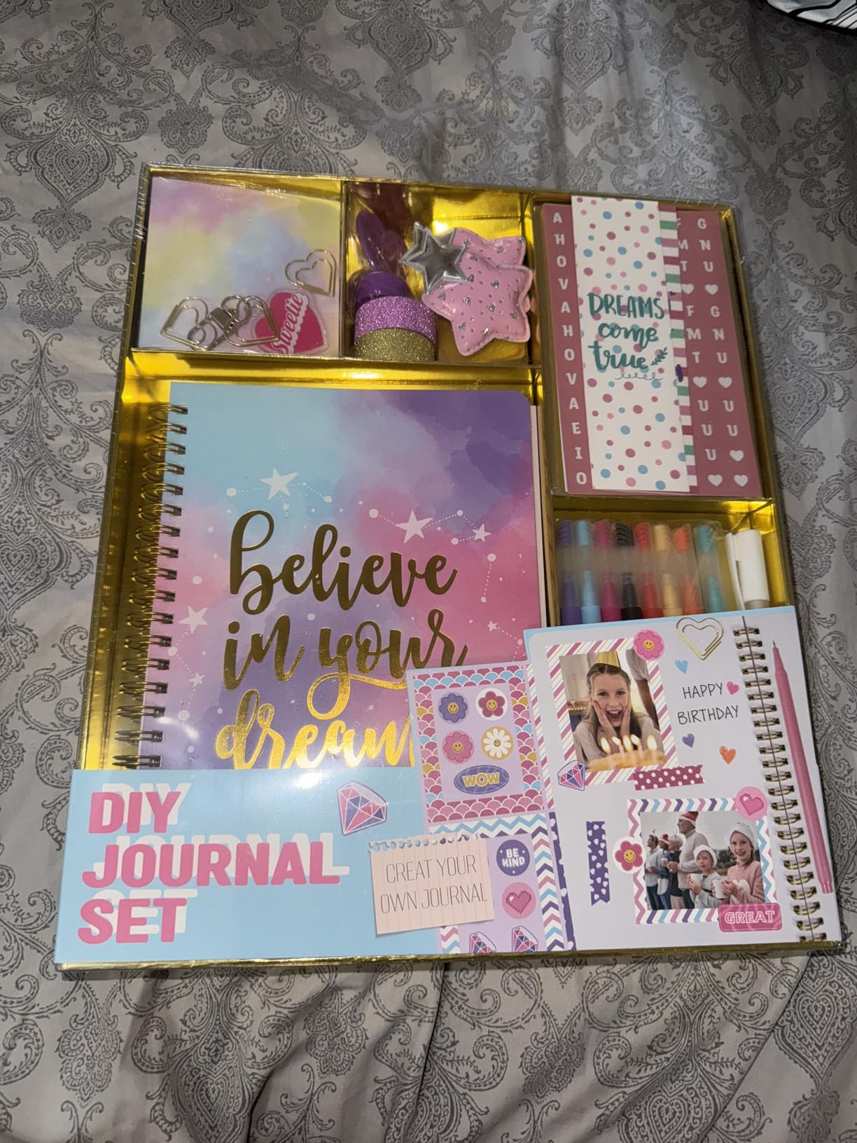 Nollh DlY Journal Kit for Girls Scrapbook Gifts for 8-12 Year Old Girl | 200+PCS Teen Tween Girl Gifts Trendy Stuff Stationery Set Art Crafts Kit 8 9 10 11 12 13 14 Year Old Girl Birthday Gift customer photo 1