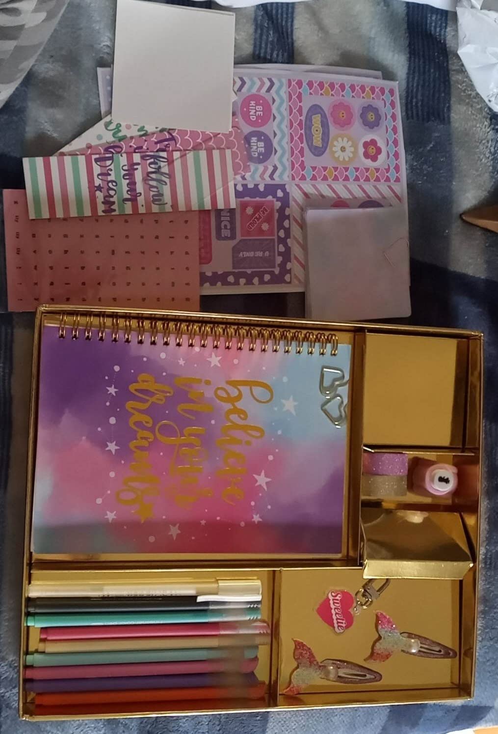 Nollh DlY Journal Kit for Girls Scrapbook Gifts for 8-12 Year Old Girl | 200+PCS Teen Tween Girl Gifts Trendy Stuff Stationery Set Art Crafts Kit 8 9 10 11 12 13 14 Year Old Girl Birthday Gift customer photo 2