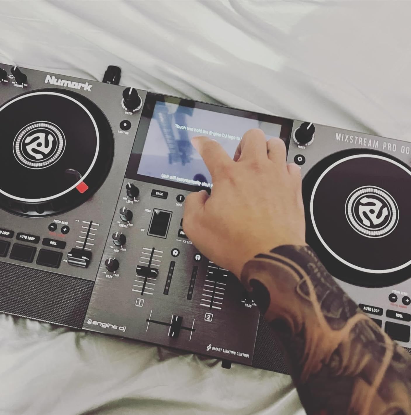 Numark Mixstream Pro Go Portable DJ Controller | Battery-Powered Standalone DJ Mixer customer photo 1