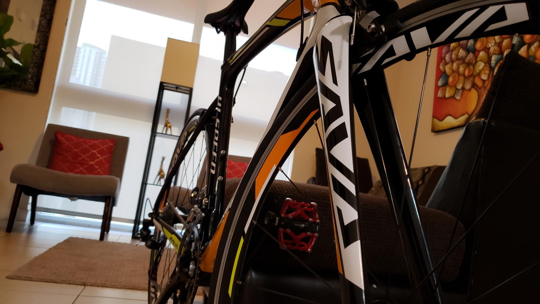 SAVADECK Carbon Road Bike for Beginners - Adult Racing Bicycle with Shimano SORA 18-Speed, Lightweight Carbon Fiber Frame & Fork, Double V-Brake customer photo 1