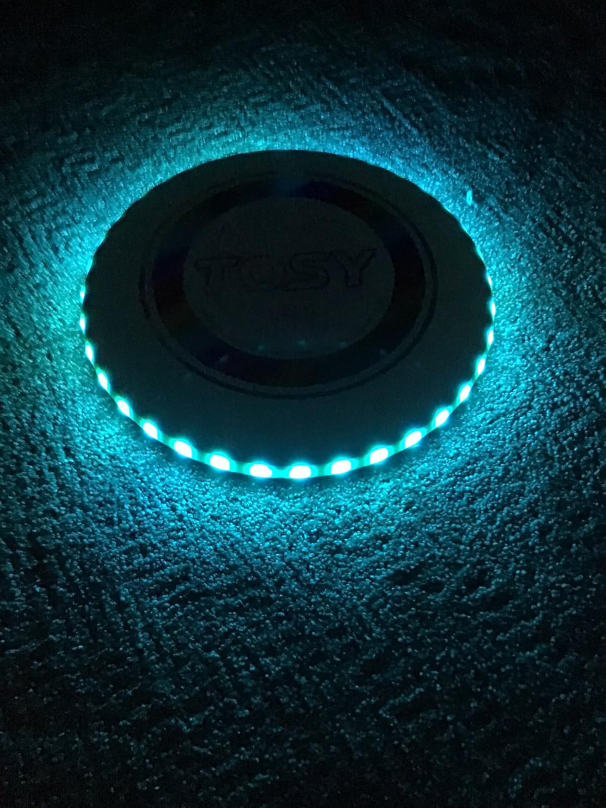 TOSY Flying Disc - 16 Million Colors RGB or 36 LEDs, Extremely Bright, Smart Modes, Camping Essentials for Teens/Kids/Adults/Men/Boys/Girls, Auto Light Up, Rechargeable, Waterproof, 175g customer photo 1