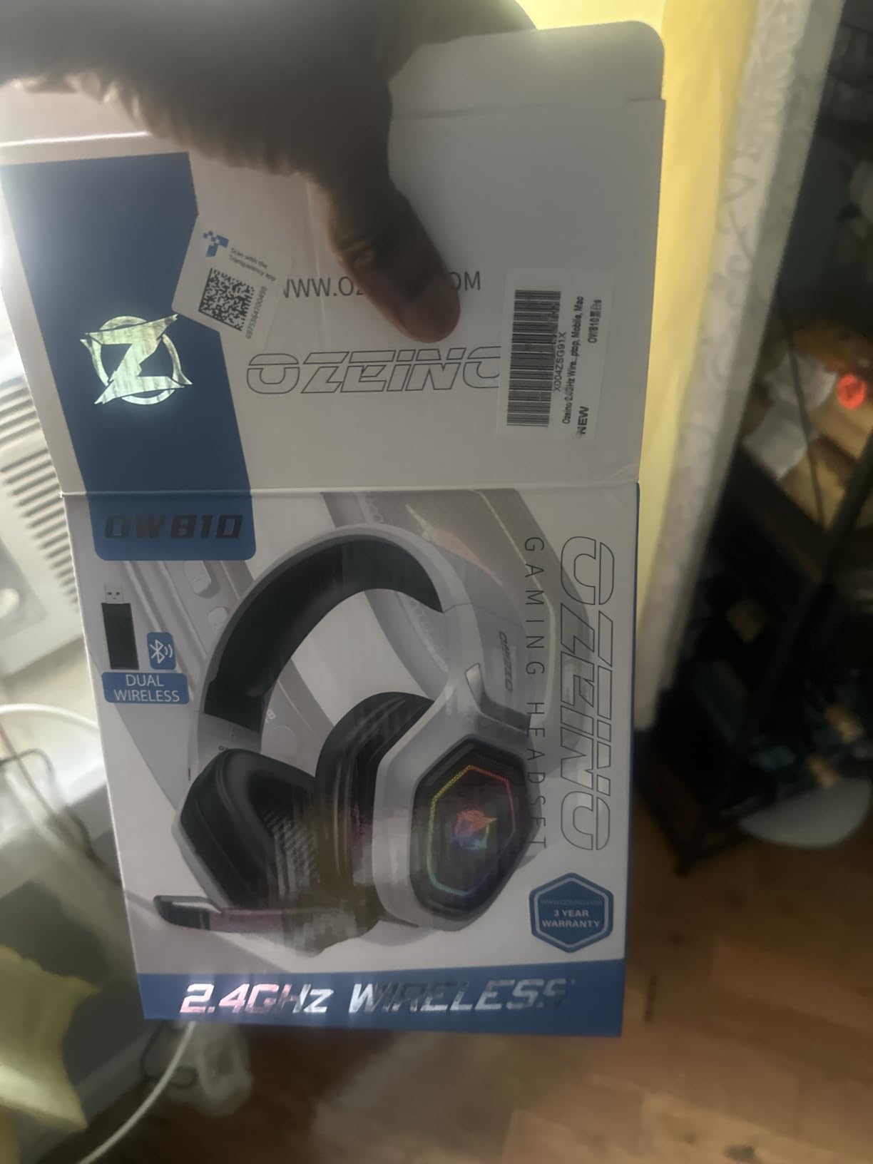 Ozeino Wireless Gaming Headset for PS5, PC, Switch | Lossless Audio-40H Batt | Play & Charge, 2.4GHz USB & Type-C, Flip Mic, Works with PS4, Mac, laptop, mobile, Ideal for FPS, RPG customer photo 2