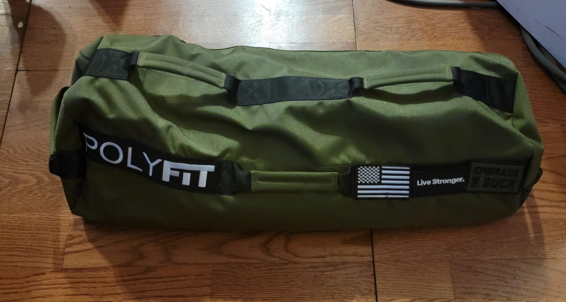 Polyfit Workout Sandbag Pro - Exact Sizing with Triple Closure Filler Bag | For working out and exercise, 40, 60, 80 and 100 lb sizes, triple closure filler bags, 7 handles, sand not included customer photo 2