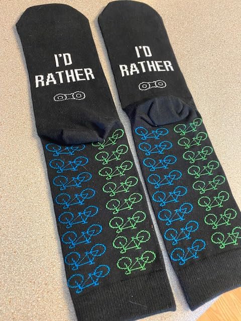 Lavley Bike Socks Funny Gifts for Cyclists and Bicycle Lovers Men and Women | Premium Cotton Blend, Super Soft, Durable, Cycling Gift for Men and Women, Funny Novelty Socks, Bicycle Lovers customer photo 1