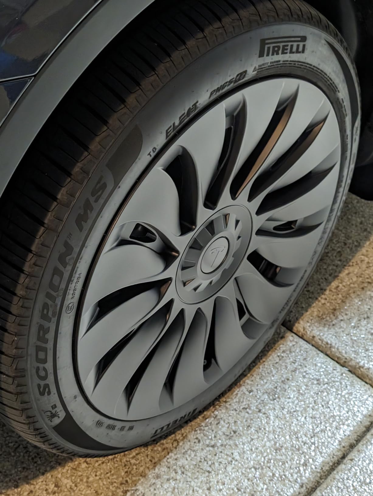KAVANIC Wheel Cover Fits for Tesla Model Y 19 Inch Gemini 2020-2024, 4 PCS | Uberturbine Style Fits for Model Y Gemini Wheel Cover 19 Inch(RWD/AWD), Matte Black Symmetry customer photo 2