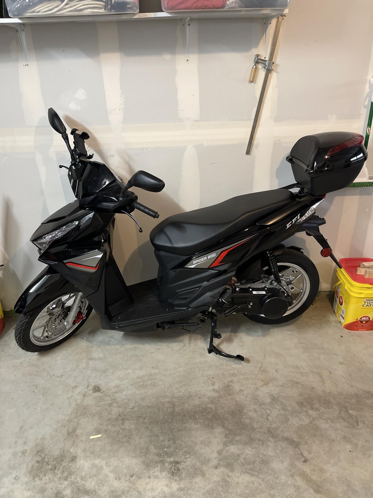 HHH Spider 200 EFI Scooter Clash 200cc EFI Deluxe Gas Powered 200cc Motorcycle Street Scooter Fully Automatic 14 inch Tires (Black Color) customer photo 2