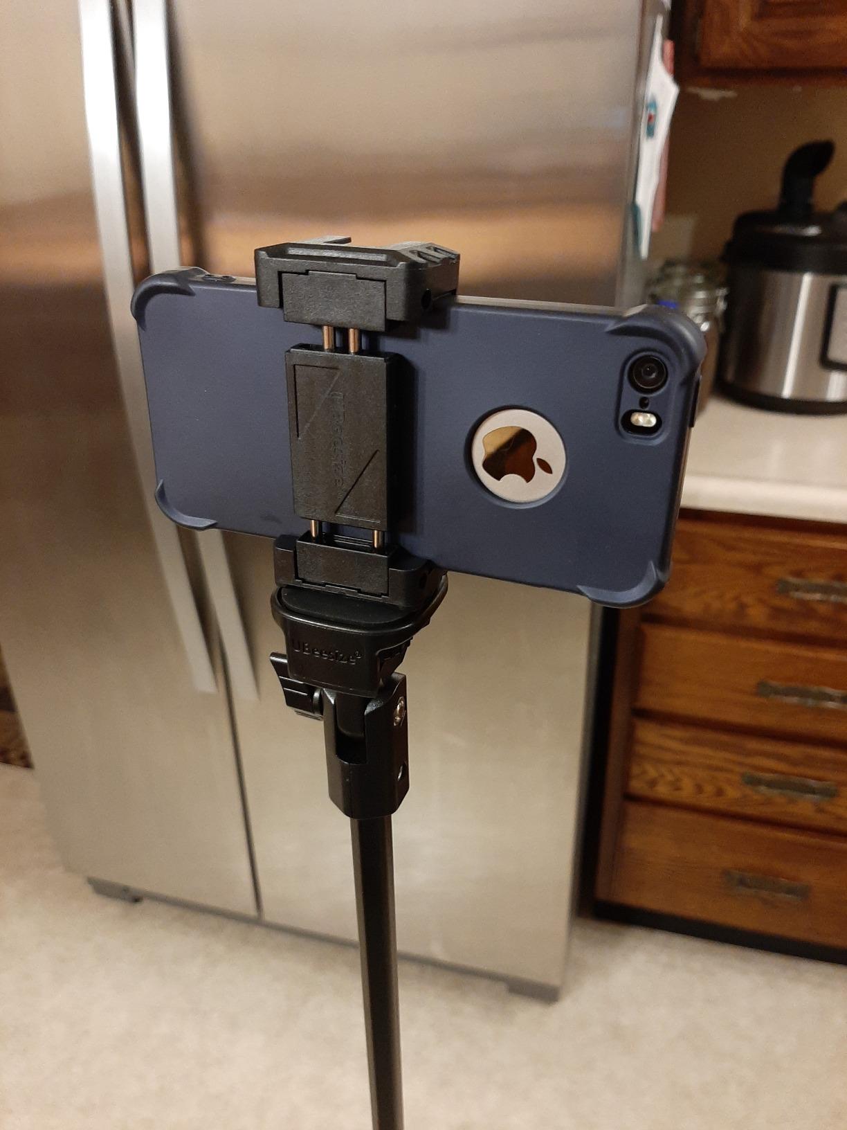 UBeesize 92'' Cell Phone Tripod Stand with 16.5'' Gooseneck and Remote, Overhead Tripod with Adjustable 360°Ball Head & Phone Holder for iPhone17 Pro Max/Pro/Plus/ /16/15/14/13, Android Cell Phone customer photo 1