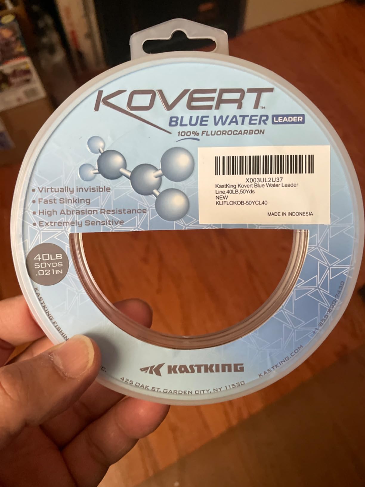 KastKing Kovert Blue Water 100% Fluorocarbon Leader Line, Saltwater Fishing | Heavy Duty Saltwater, Deep Sea Fishing, Extreme Clarity, High Strength, Ultra Durable, Abrasion Resistant customer photo 2
