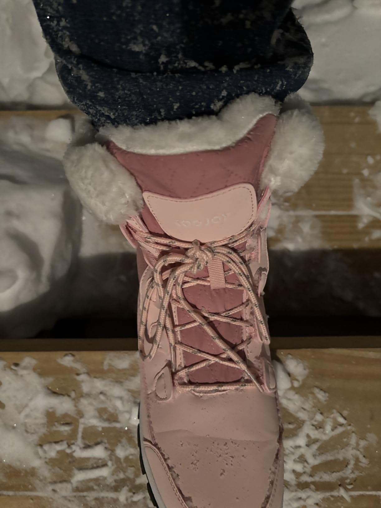 Womens Waterproof Winter Snow Boots Warm Shoes Furry Mid Calf Lightweight Walking Hiking Booties customer photo 2