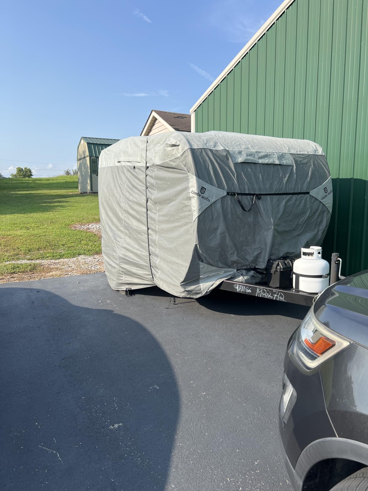 Teardrop Travel Trailer Cover Fits 5'-8' Trailers, 7 Layers Heavy Duty Waterproof customer photo 2