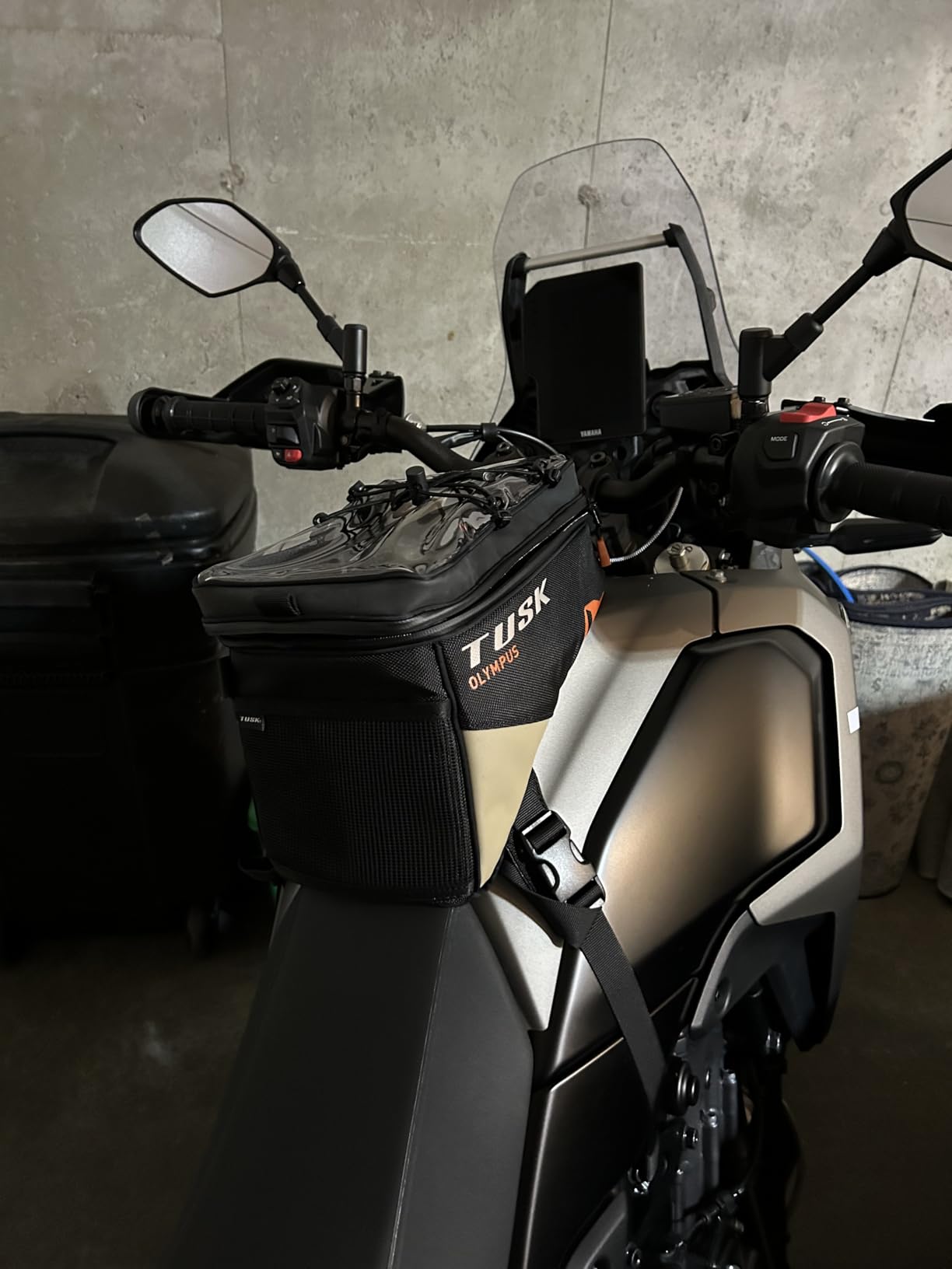 Tusk Olympus Large Tank Bag Black/Tan Durable Off-Road Motorcycle Storage Bag with Multiple Compartments and Secure Mounting customer photo 1