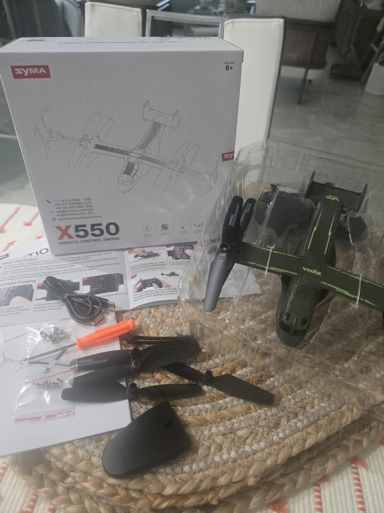 SYMA X550 RC Plane, 4CH Tiltrotor for Kids & Beginners, Stunt Flight | 6 Stunt Moves with 360° Flips, Spins, Climbing Spins, Circles and Jumps, Plus One-key Takeoff/Landing and 2 Speeds customer photo 2