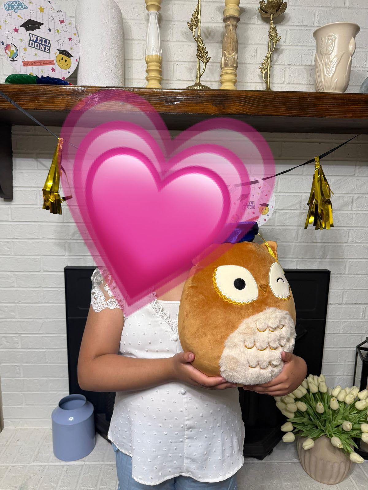 Squishmallows Original 12-Inch Arella Brown Owl with Graduation Cap - Official Jazwares Plush customer photo 2