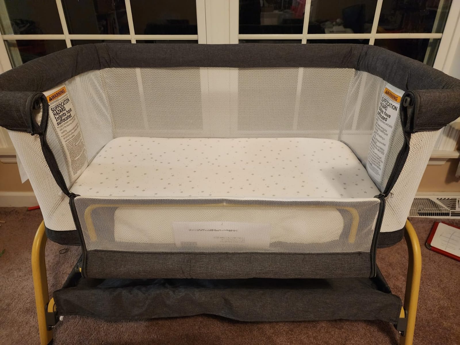 Jimglo 3-in-1 Baby Bassinet, Bedside Sleeper & Rocking Bassinet, Full Mesh customer photo 2
