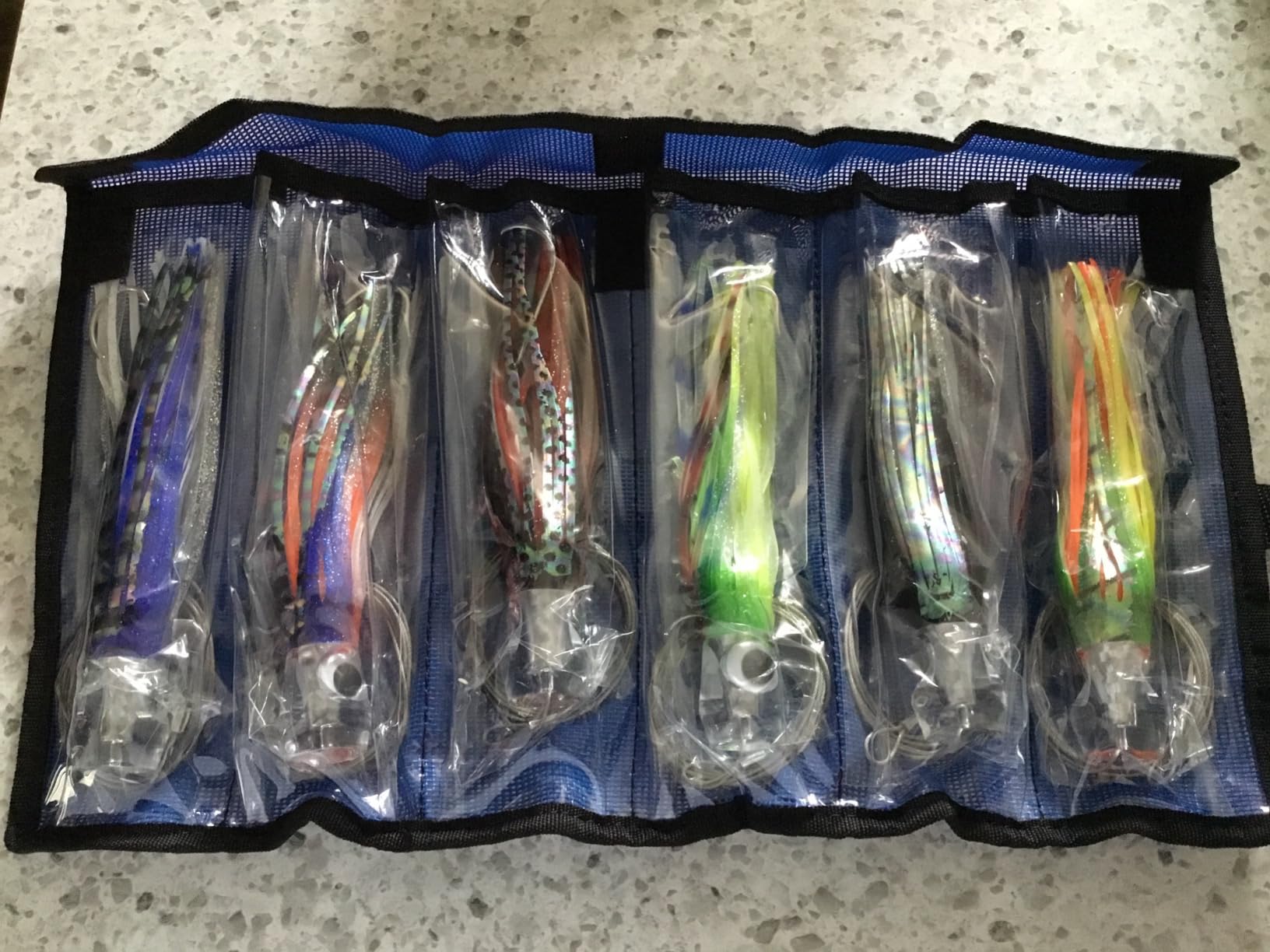 YOTO Trolling Lure Saltwater, 6.5/9 inch 6 pcs Squid Skirted Deep Sea Fishing Lure kit, Tuna, Marlin, Wahoo, Shark, Mahi Trolling Fishing Lures customer photo 2