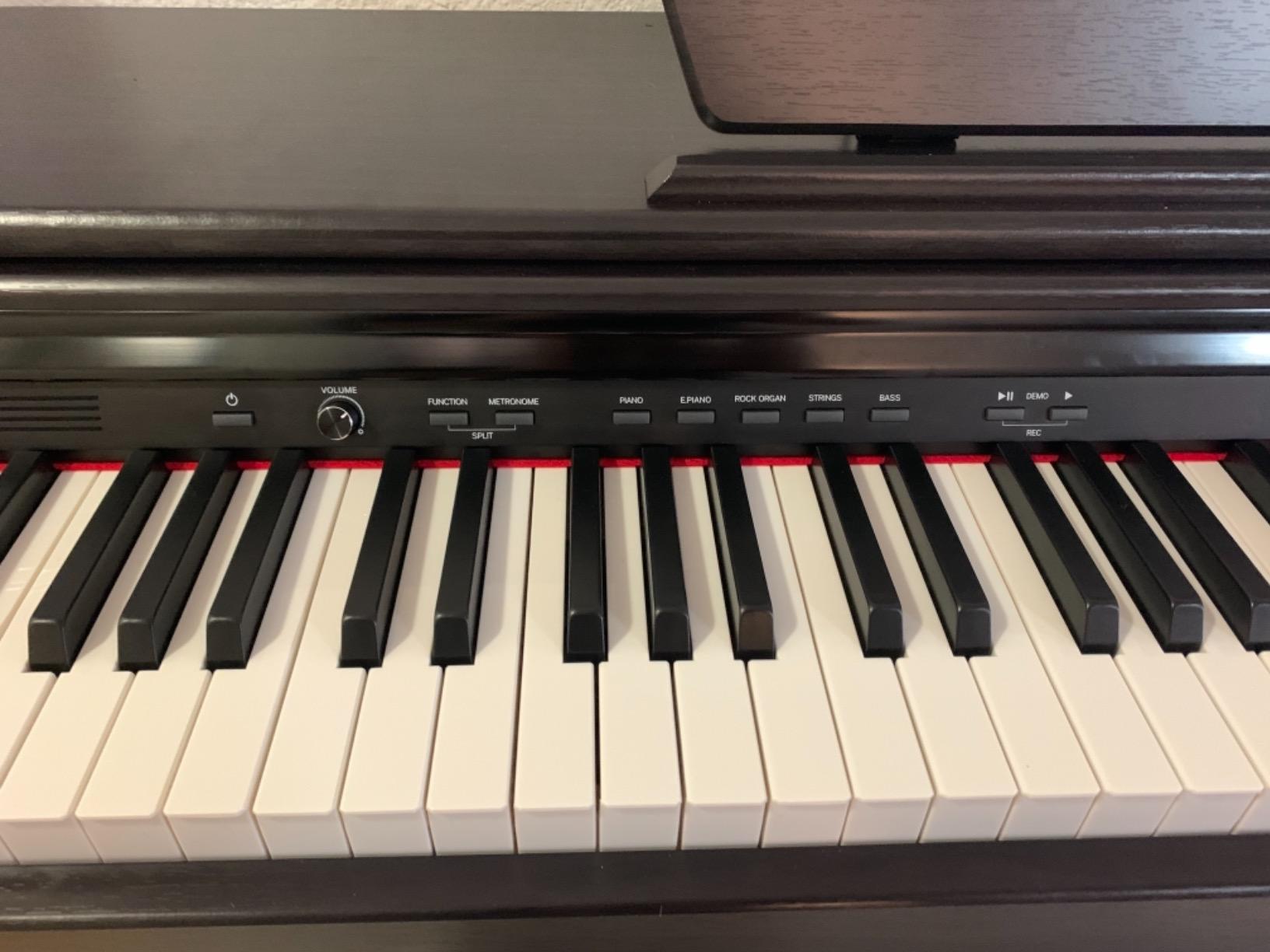 Donner DDP-400 Digital Piano with 88 Key Progressive Weighted Keyboard, Premium Upright Piano Keyboard for Professional, Bundle with Headphone, Bluetooth, Record,138 Tones,100 Rhythms, LCD, Brown customer photo 2