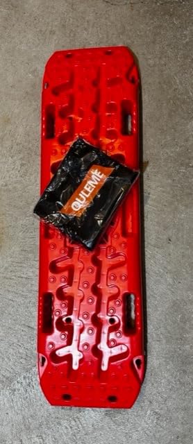 OULEME Off-Road Traction Boards with Jack Lift Base, Recovery Board for Sand, Mud, and Snow Tracks - Tire Traction Pads for RV Truck Jeep SUV (Red) customer photo 2