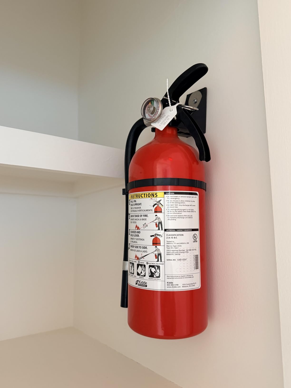 Kidde Living Area Fire Extinguisher for Home, 2-A:10-B:C, KD143-210ABC | Residential Multi-Purpose Extinguisher for Small to Medium Common Household Fires, 4lb. Dry Chemical customer photo 2
