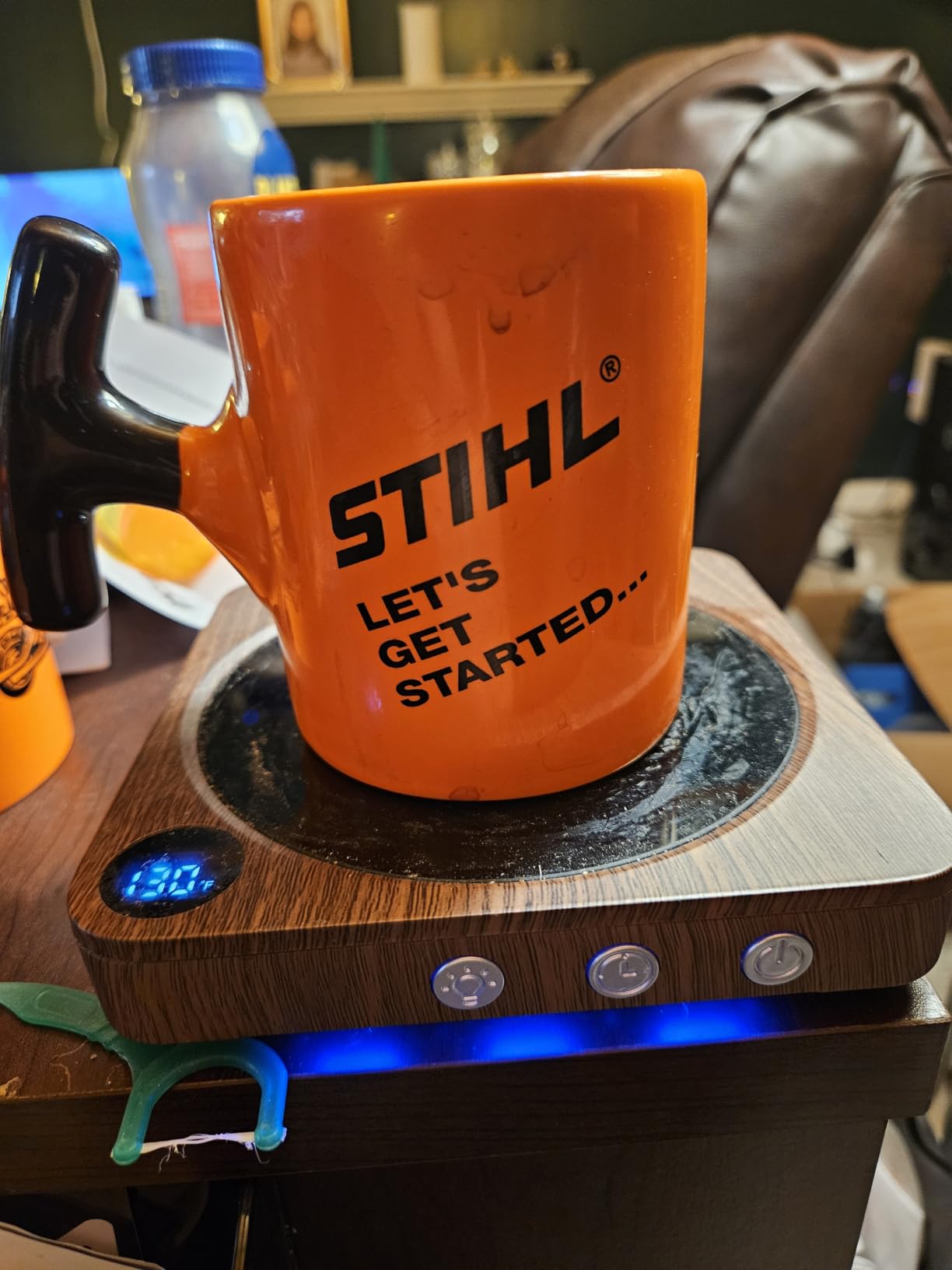 House Gem Coffee Mug Warmer for Desk, Candle Warmer Plate, 12H Timer, Wood | Fast Heating to 176°F, LED Display, Color-Coded Lights, Temperature Memory, 5.2-Inch Plate; Coffee Gifts customer photo 2