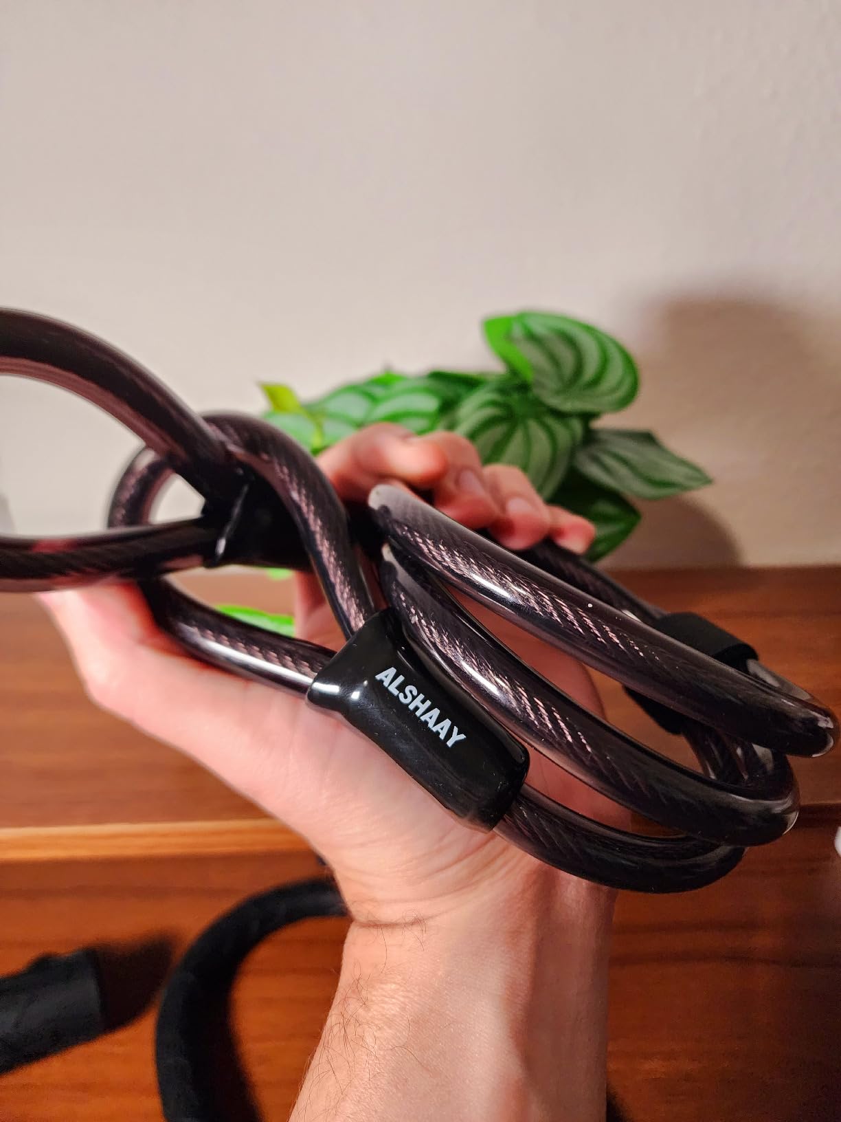 Heavy Duty Bike U Lock - Super Strong 12 Ton Shear, 20mm U Shape Lock Anti-Theft Silicone Covered Electric Scooter Lock Keyhole with Sliding Cover 4ft Steel Cable with Mounting Bracket and 3 Keys (L) customer photo 1