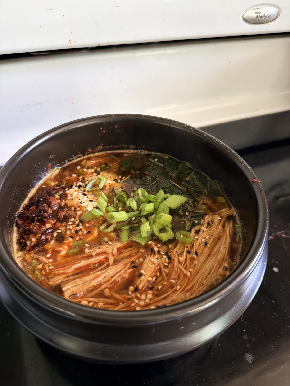 Korean Stone Pot Set with Tray and Stainless Steel Spoon, Ceramic Bowl for Bibimbap and Soup, No Lid (1100 ML (37 OZ)) customer photo 1
