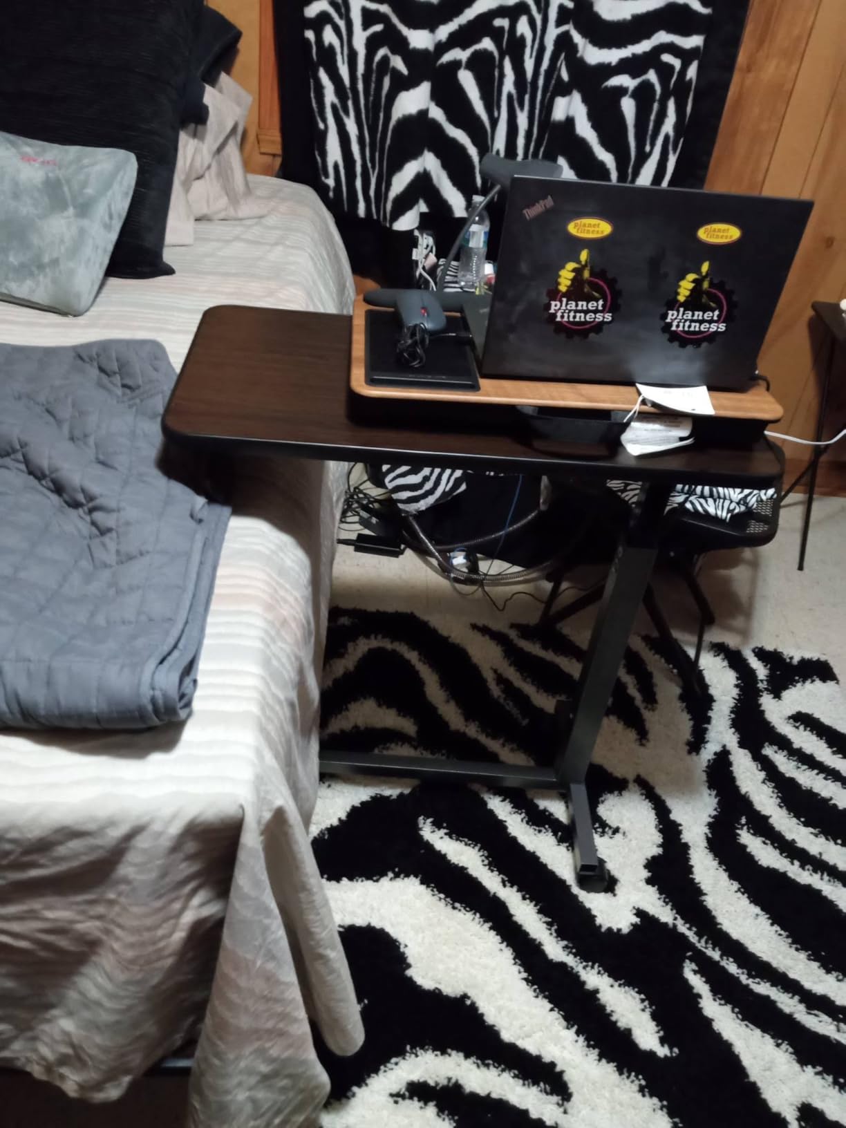 ProHeal Medical Overbed Table with Wheels and Adjustable Height - Oak Color Rolling Over Bed Table for Home and Hospital Use customer photo 2