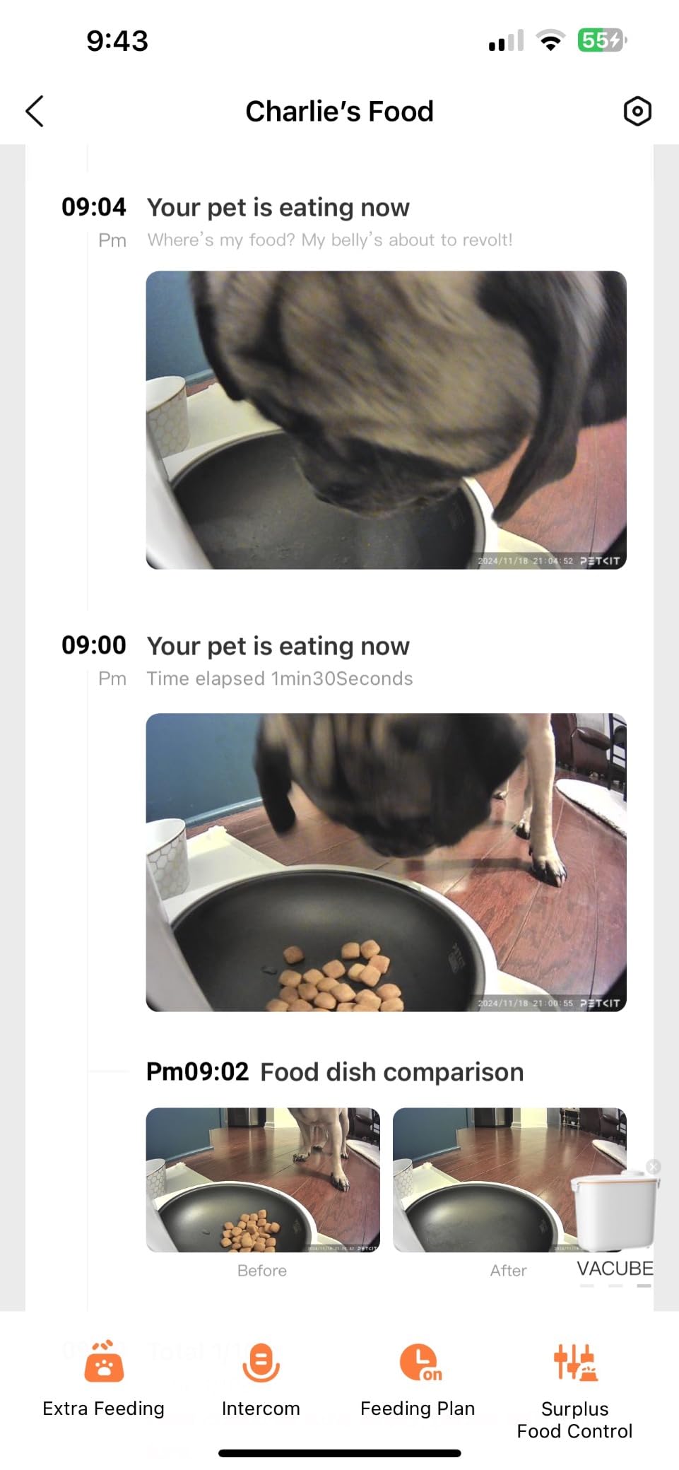 PETKIT Automatic Cat Feeder with Camera, 1080P HD Video with Night Vision, 2.4G WiFi Pet Feeder for Cat & Small Dog, 2-Way Audio & Meal Call Pet Food Dispenser with Desiccant Bag, Motion Capturing customer photo 2